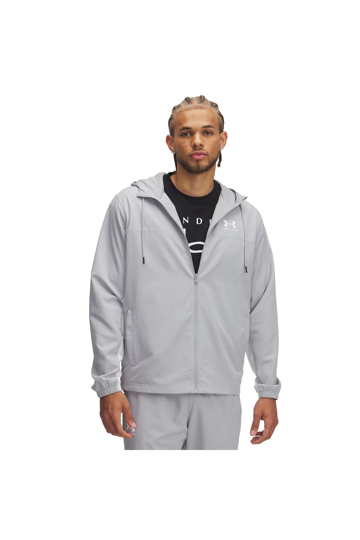 کت مردانه رقیب سرپوش خاکستری بافت Under Armour