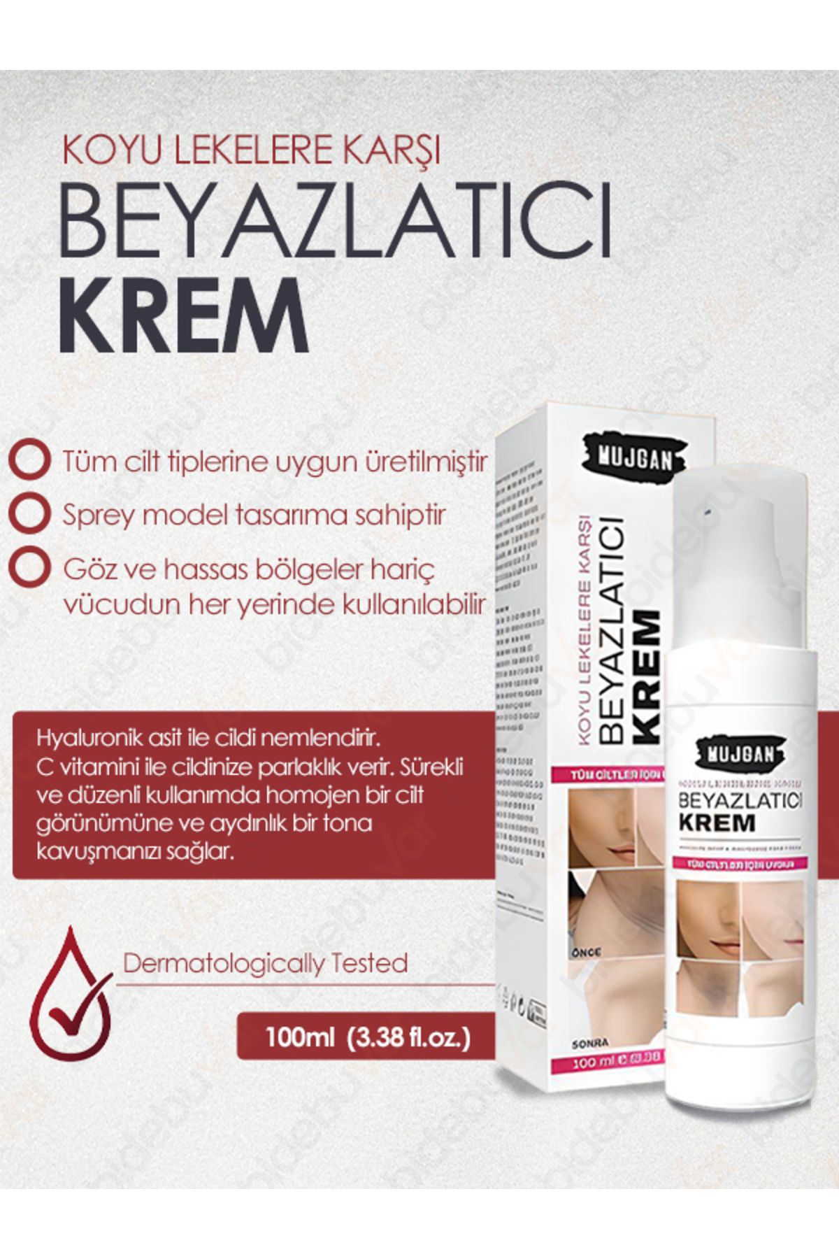 bidebuvar Leke Karşıtı Beyazlatıcı Krem – Cilt Lekelerine Karşı Etkili ve Aydınlatıcı Bakım