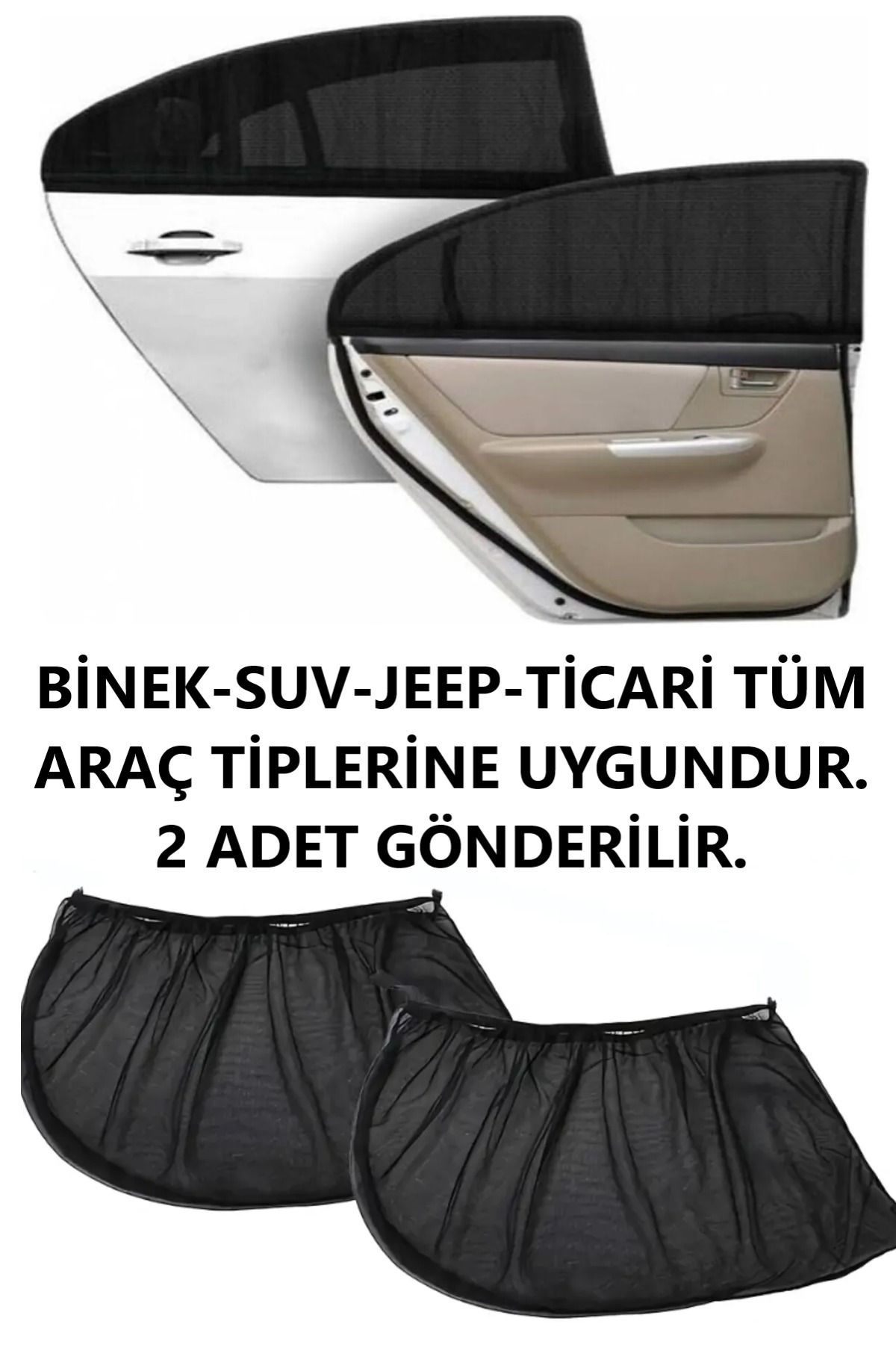 ROZIA 2 ADET Oto Güneşlik Perde Araba Yan Cam Perdesi Seyahat Güneş Önleyici Arka Koltuk Güneşliği