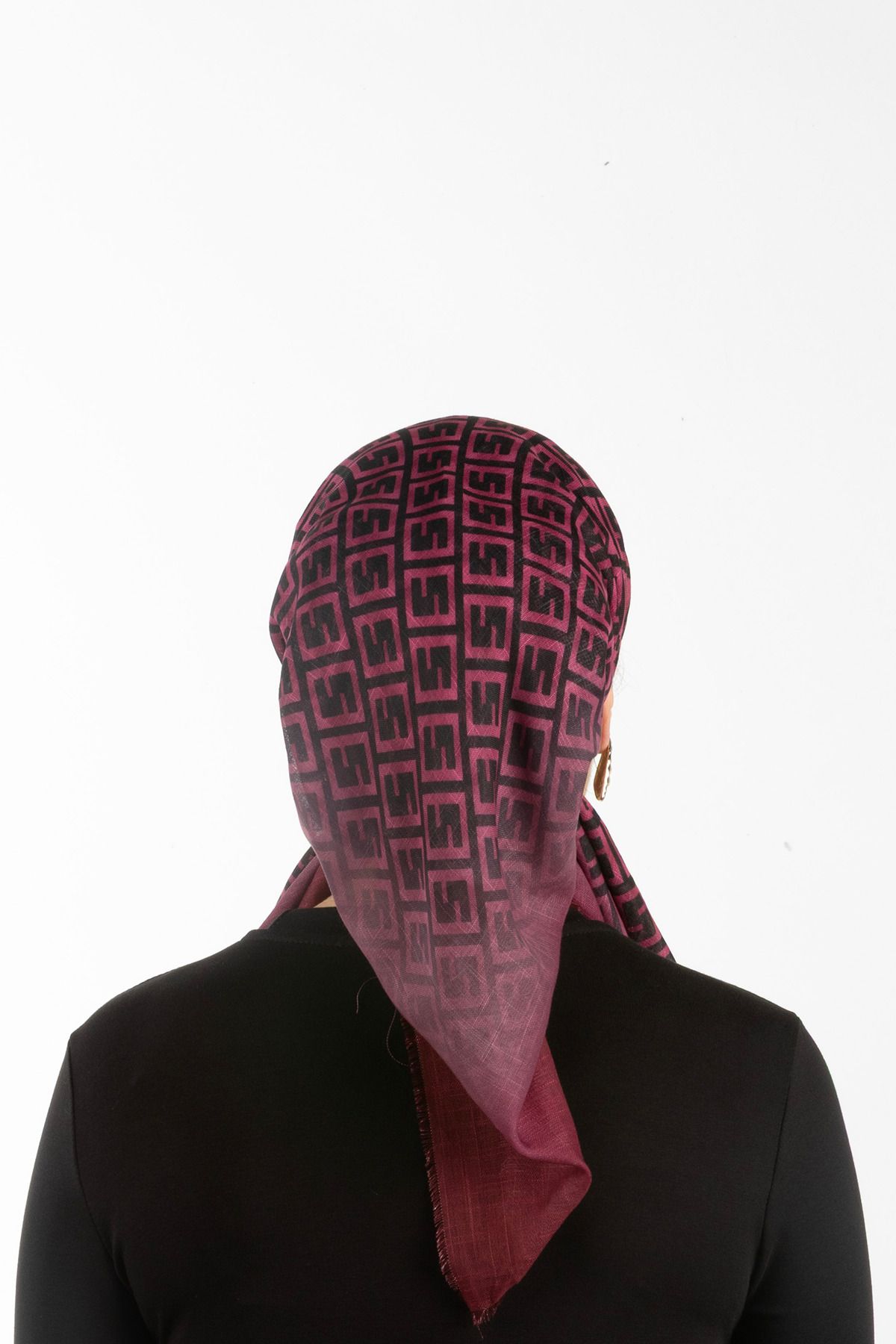 safura-New Special Design Bonnet Scarf - Gradient Pattern, Adjustable Neck Elastic, Anti-Slip Velvet Stripe 3