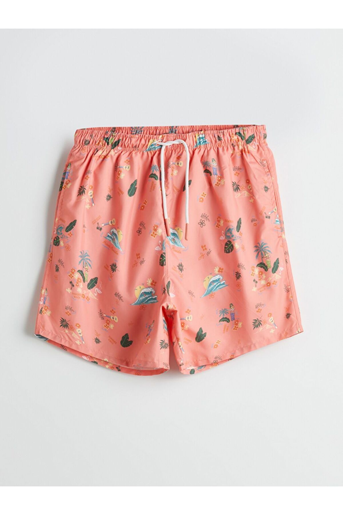 LC Waikiki LCW SWIMWEAR Kısa Boy Desenli Erkek Deniz Şortu