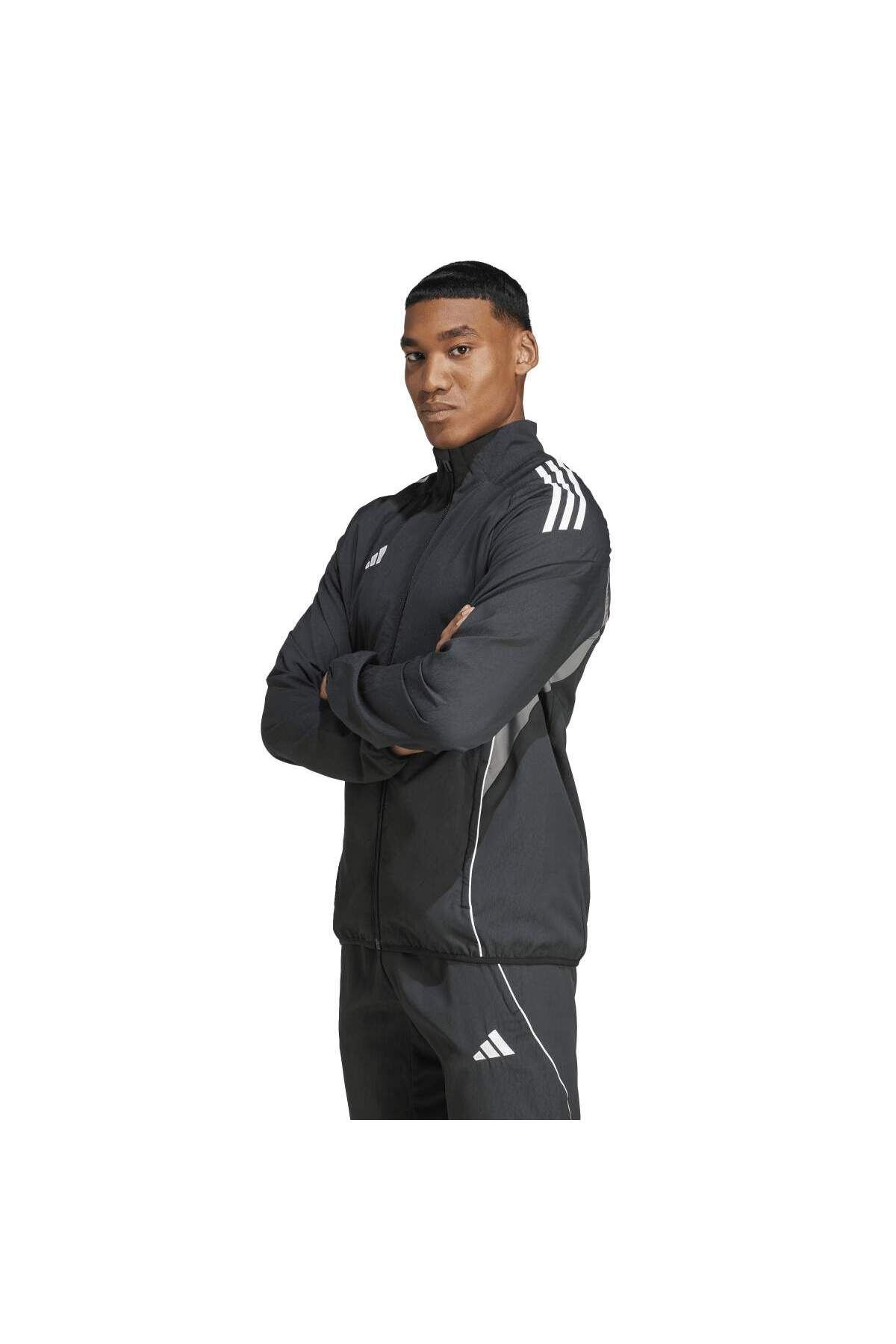adidas Tiro25C Pre Jkt Erkek Siyah Dik Yaka Ceket