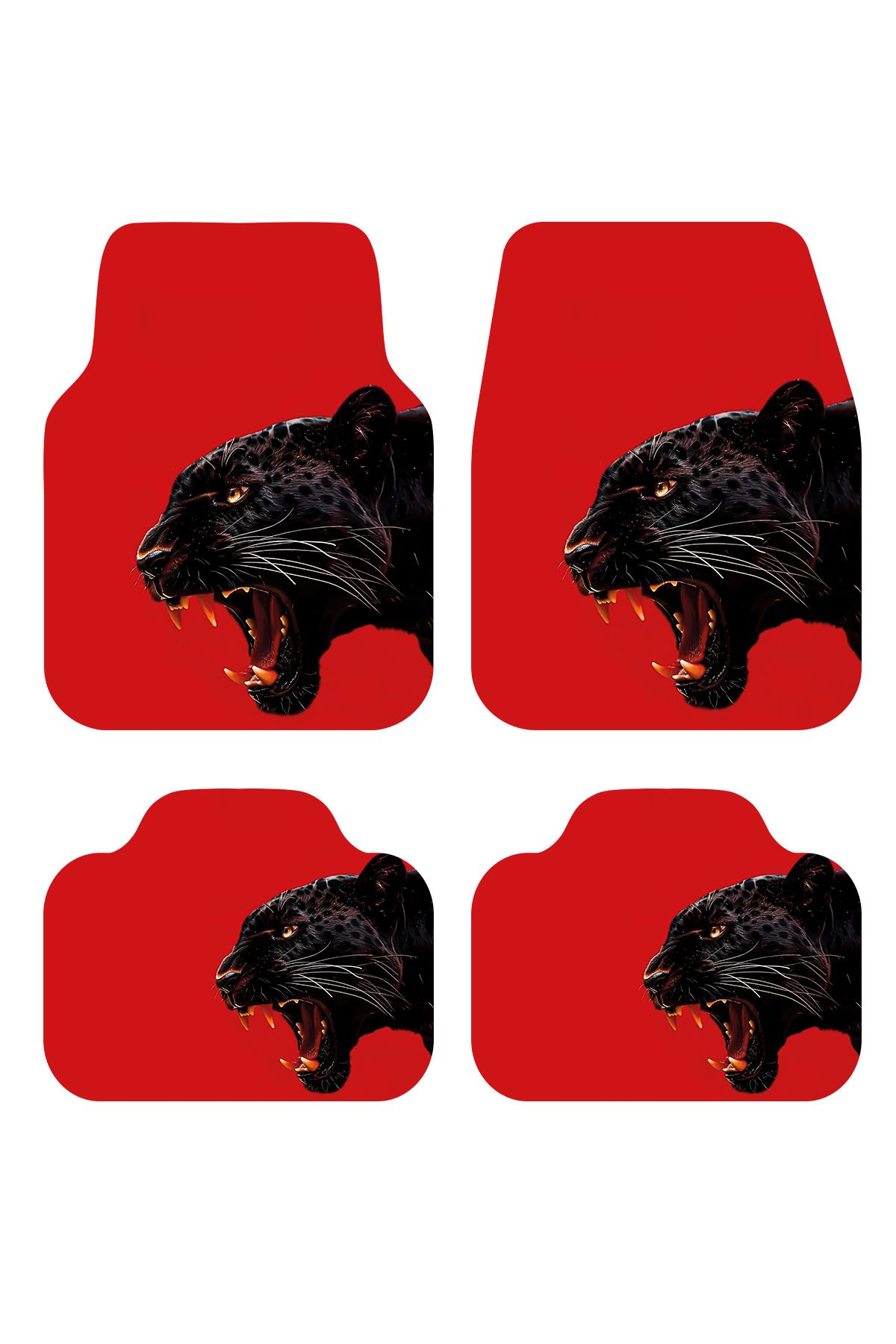 MOYPAK BlackCat Desenli Oto Paspas Leke Tutmaz Dekoratif Araç Paspası. Yıkanabilir Oto Paspas