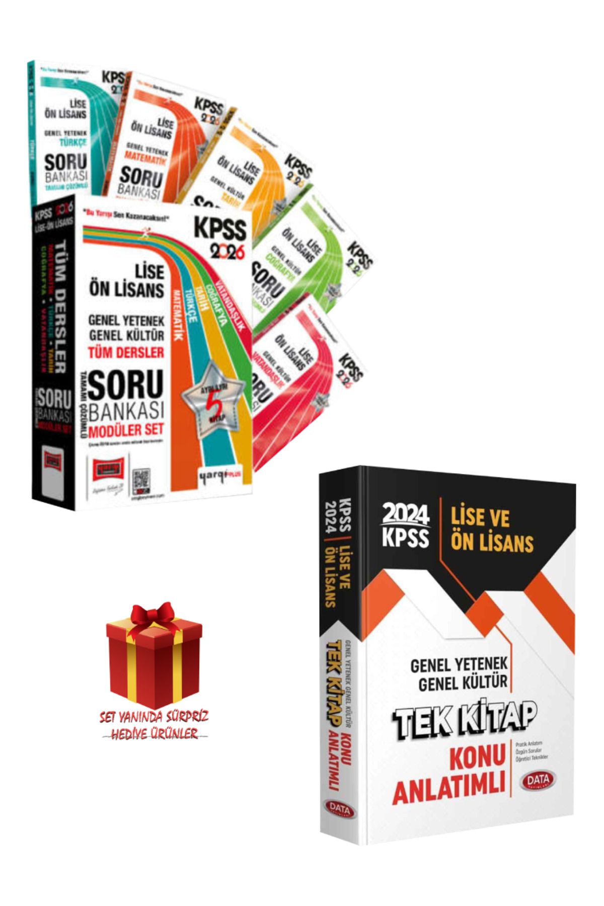 Yargı Yayınları 2026 KPSS Lise Ön Lisans Tüm Dersler Soru Bankası Modüler Set+ Data Tek Kitap Konu Anlatımlı+ Hediye