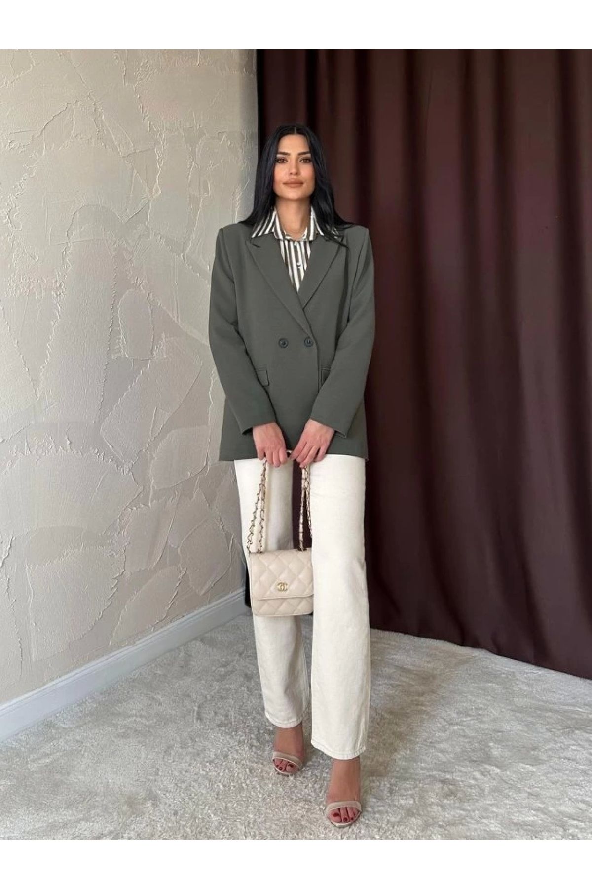 POLEXP Haki Blazer Ceket
