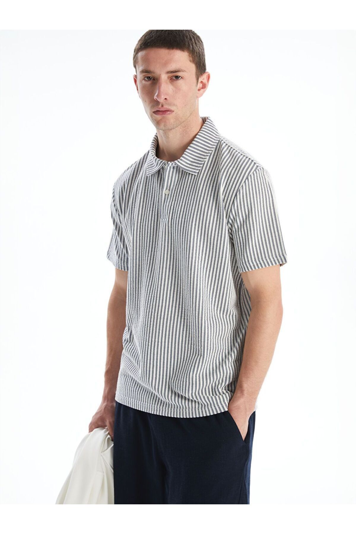 LC Waikiki LCW Vision Polo Yaka Çizgili Erkek Tişört