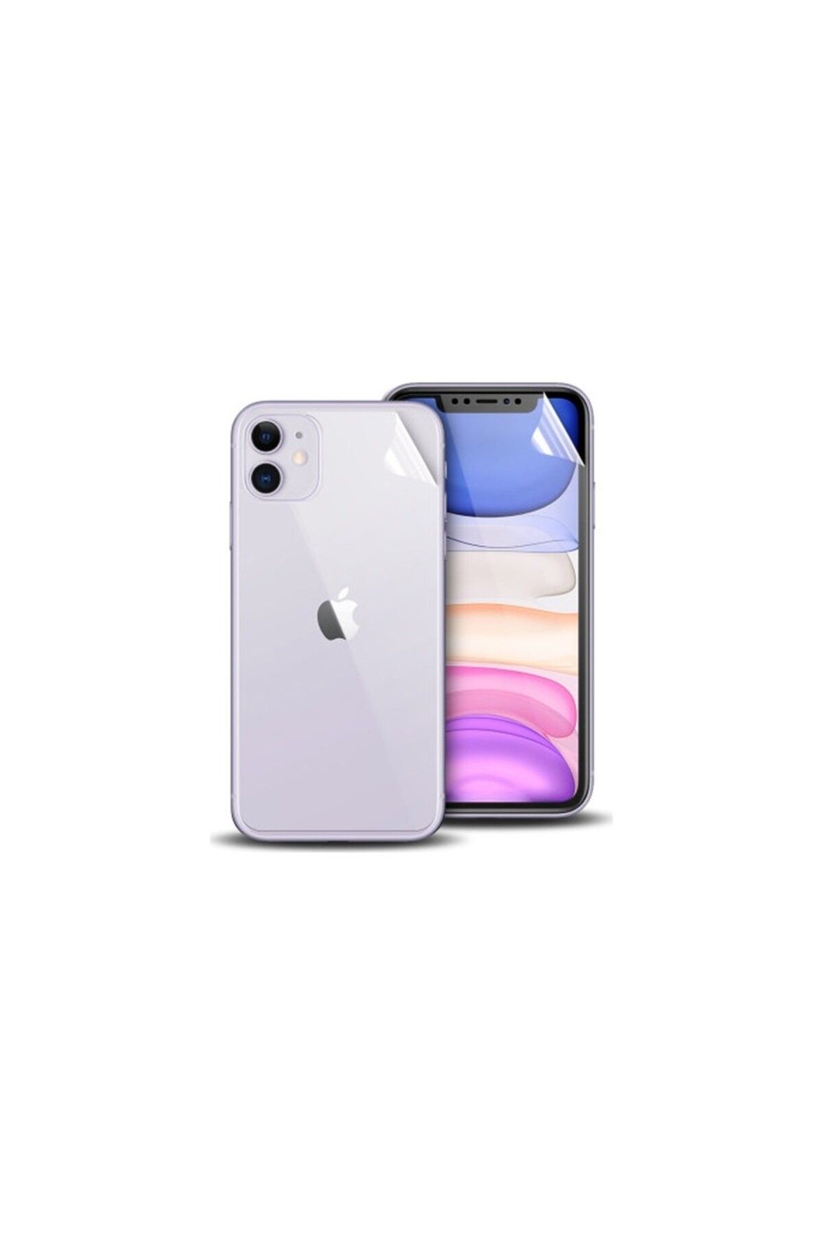 Ehr. Ehr. iPhone 11 ile Uyumlu Ön Arka Koruma Full Body Jelatin