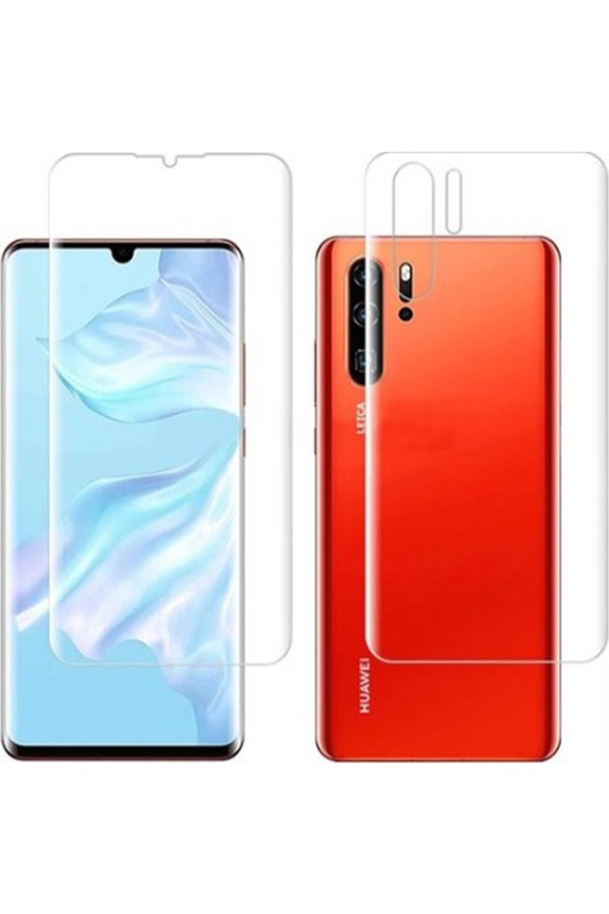 Ehr. Ehr. Huawei P30 Pro ile Uyumlu Ön Arka Koruma Full Body Jelatin