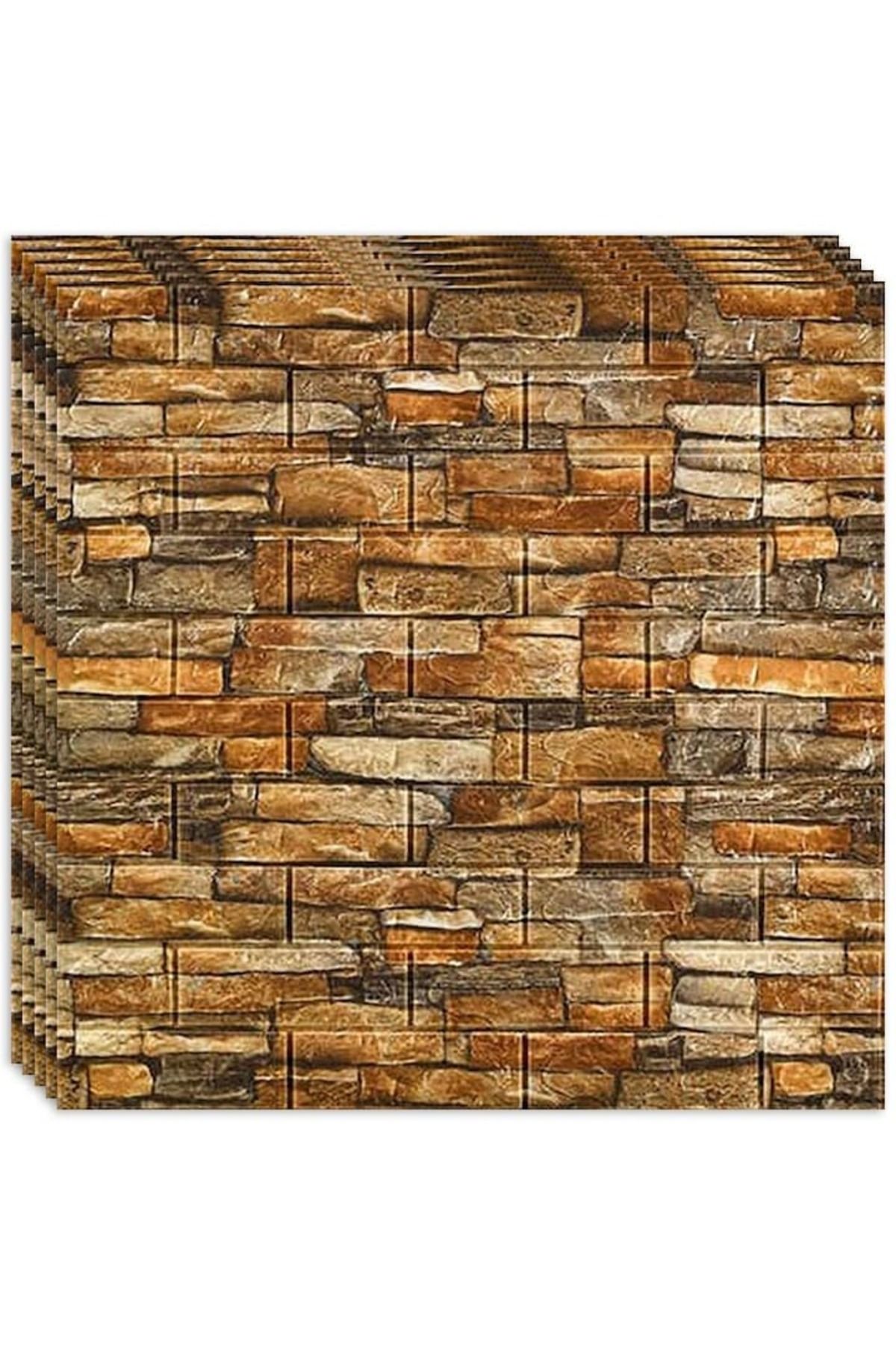 HOZRO-Set of 50 x HOZRO self-adhesive 3D wallpaper, Brick imitation pattern 2
