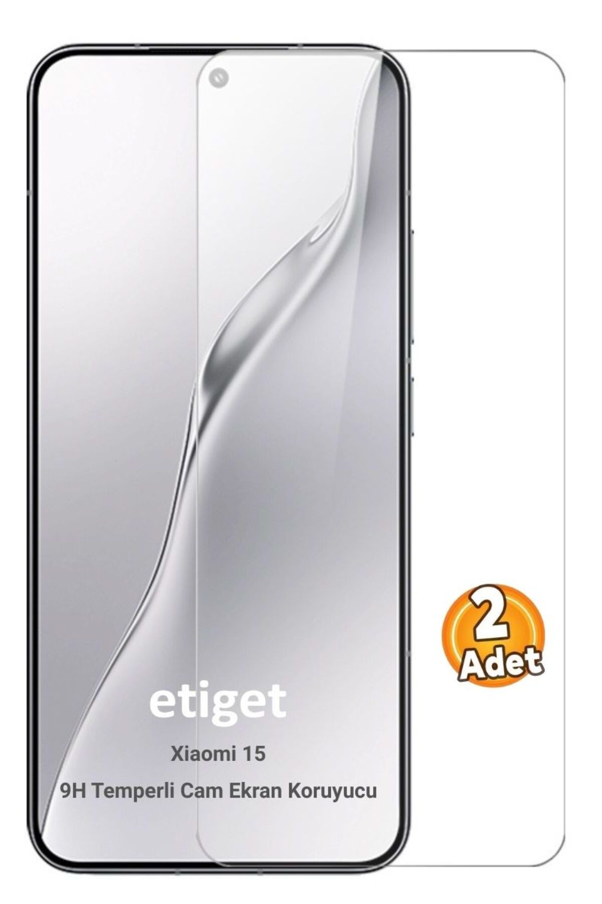 Etiget Xiaomi 15 Temperli 9H Cam Ekran Koruyucu (2 ADET)