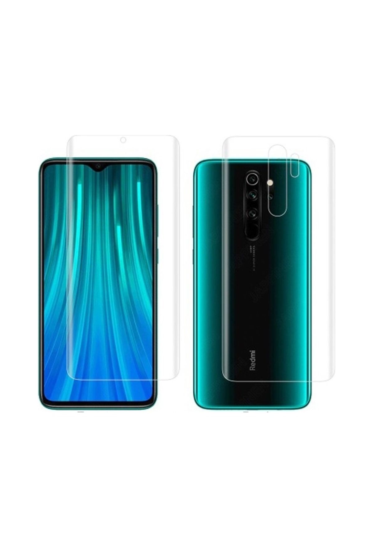 Ehr. Ehr. Xiaomi Redmi Note 8 Pro ile Uyumlu Ön Arka Koruma Full Body Jelatin