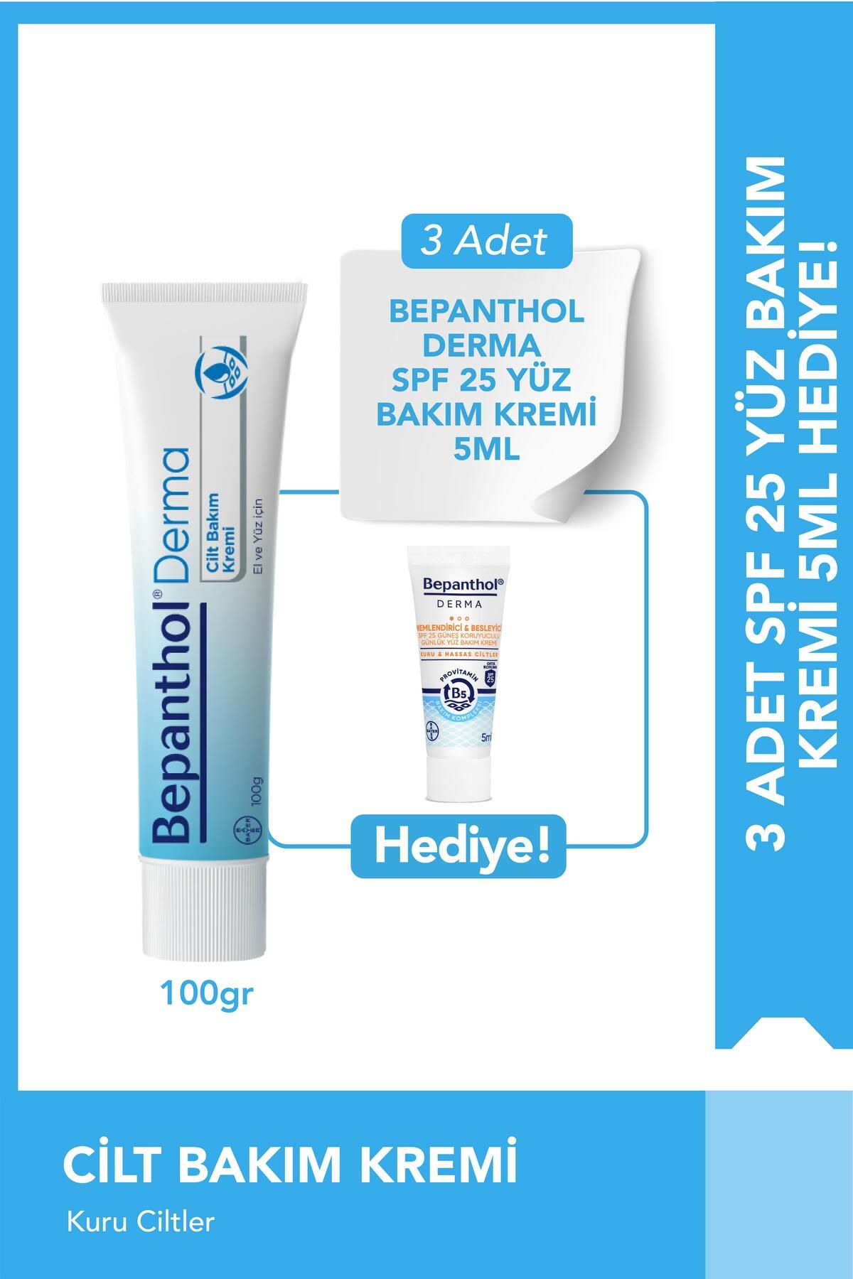 Bepanthol Cilt Bakım Kremi 100g + SPF Mini Yüz Kremi Hediye