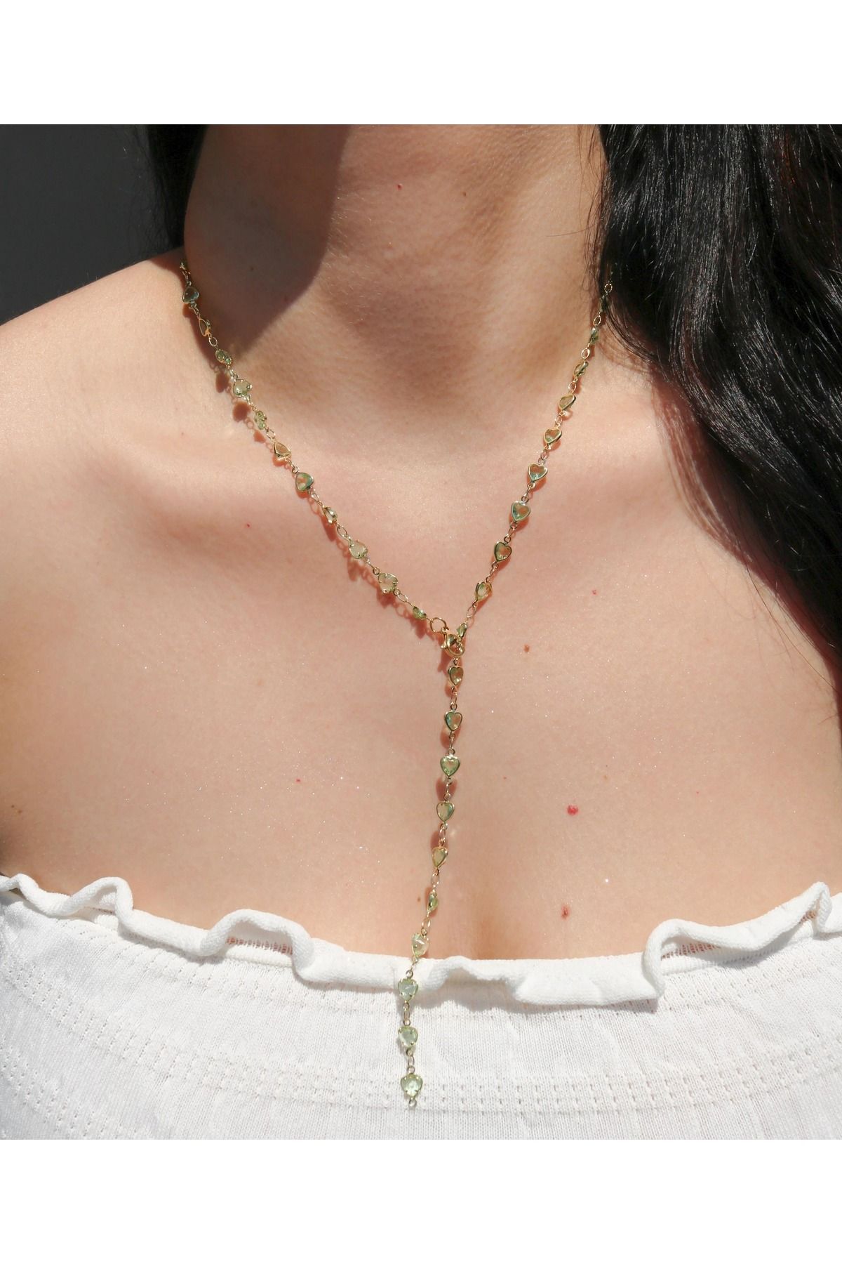 Reorah Collection Green Heart Y Kolye