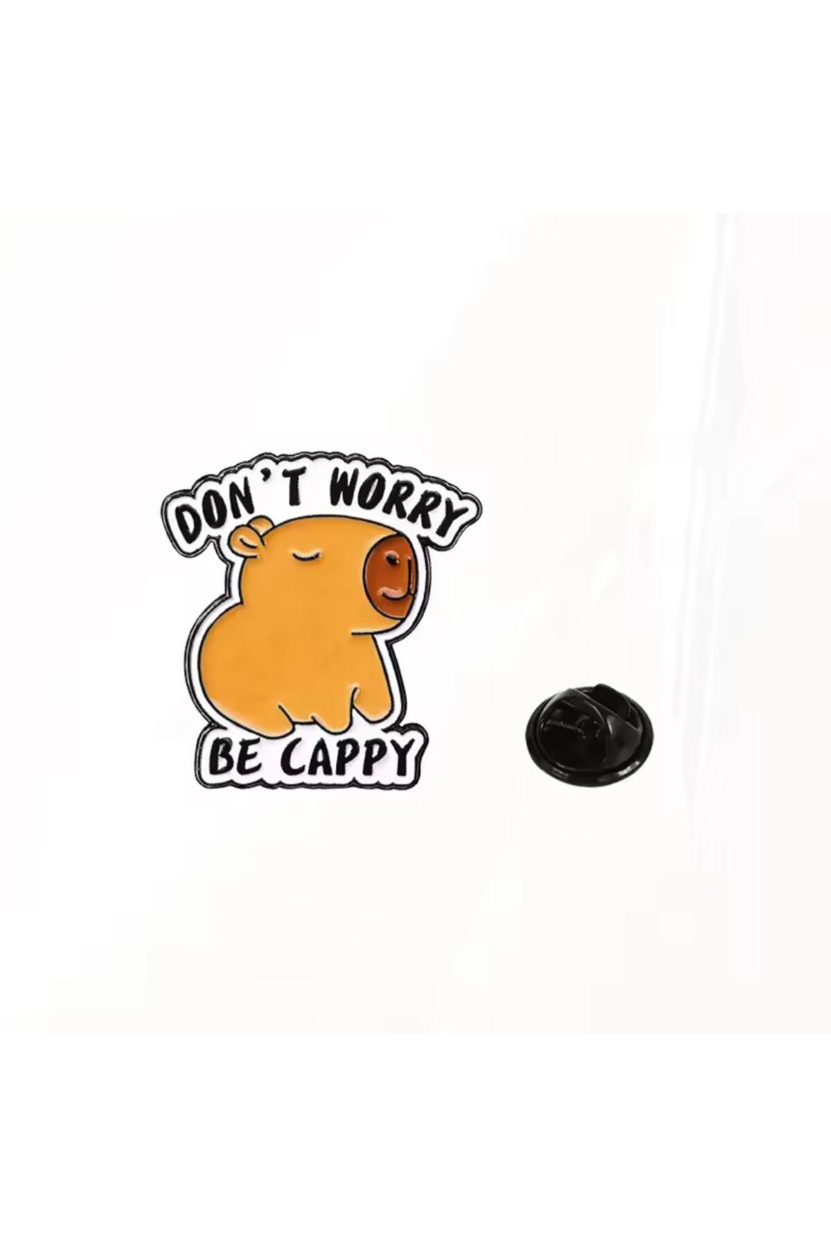 OZN AKSESUAR Capybara kadın broş, çocuk broş, iğneli broş, klipsli broş yaka broşu, çeket yaka iğnesi, mineli B85