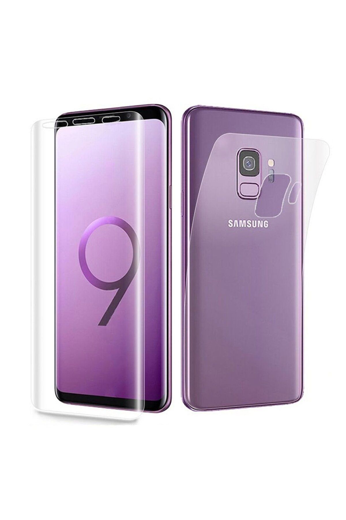 Ehr. Ehr. Samsung Galaxy S9 ile Uyumlu Ön Arka Koruma Full Body Jelatin