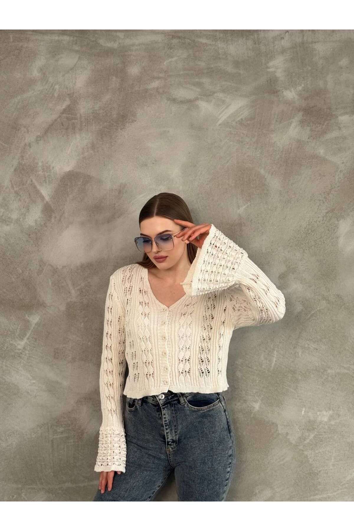 Abalı Yeni sezon triko yazlık hırka, Alhawi Yüksel model
