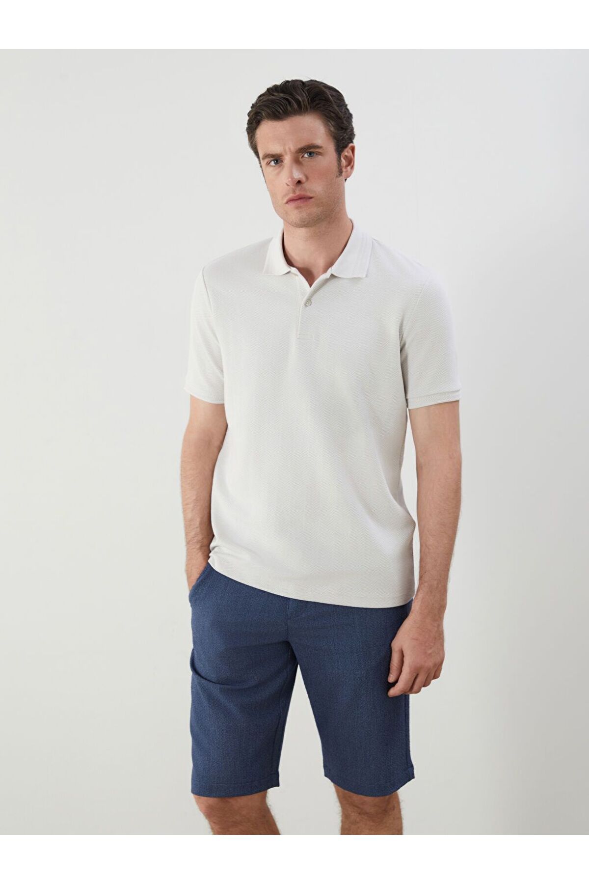 LC Waikiki SOUTHBLUE Polo Yaka Erkek Dokulu Tişört