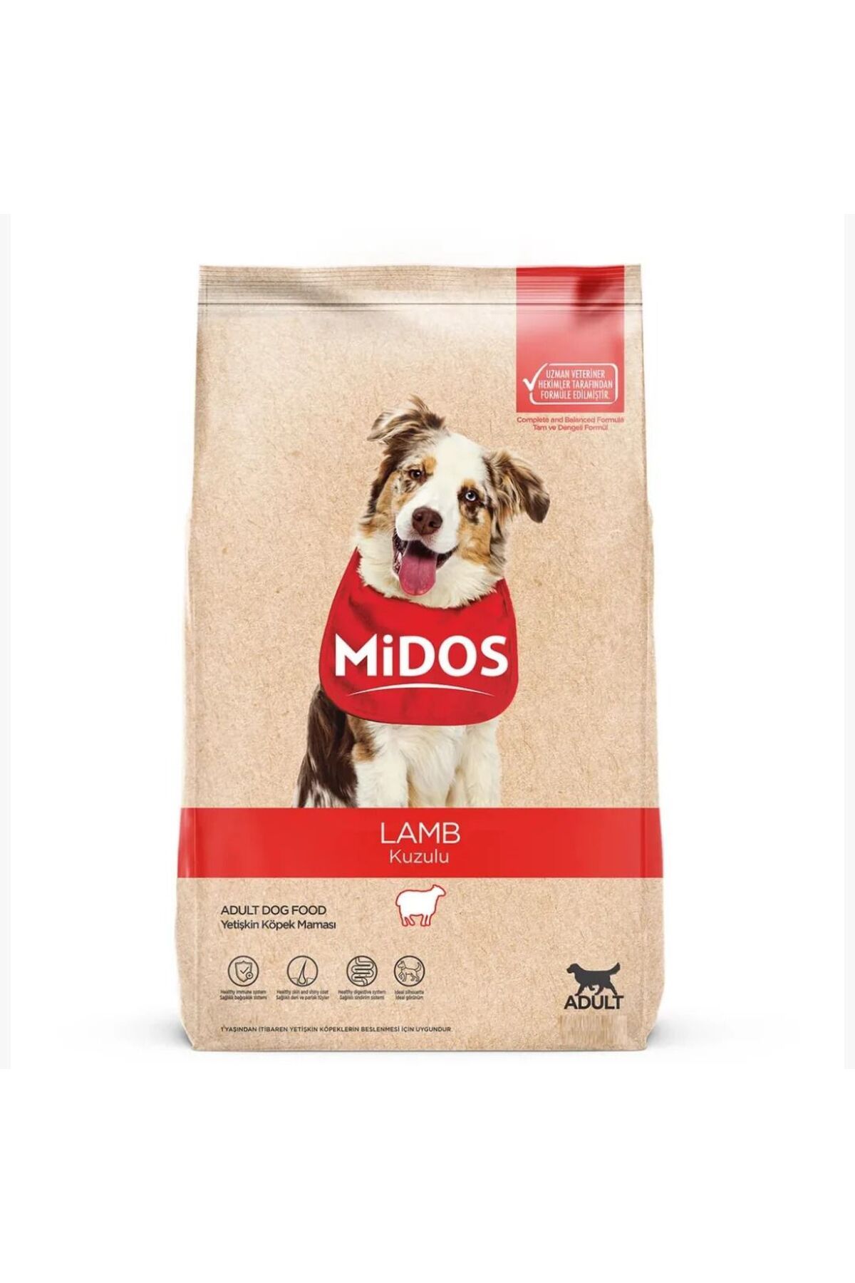 MİDOSMAMA MİDOS YETİŞKİN KUZULU KÖPEK MAMASI 3 KG