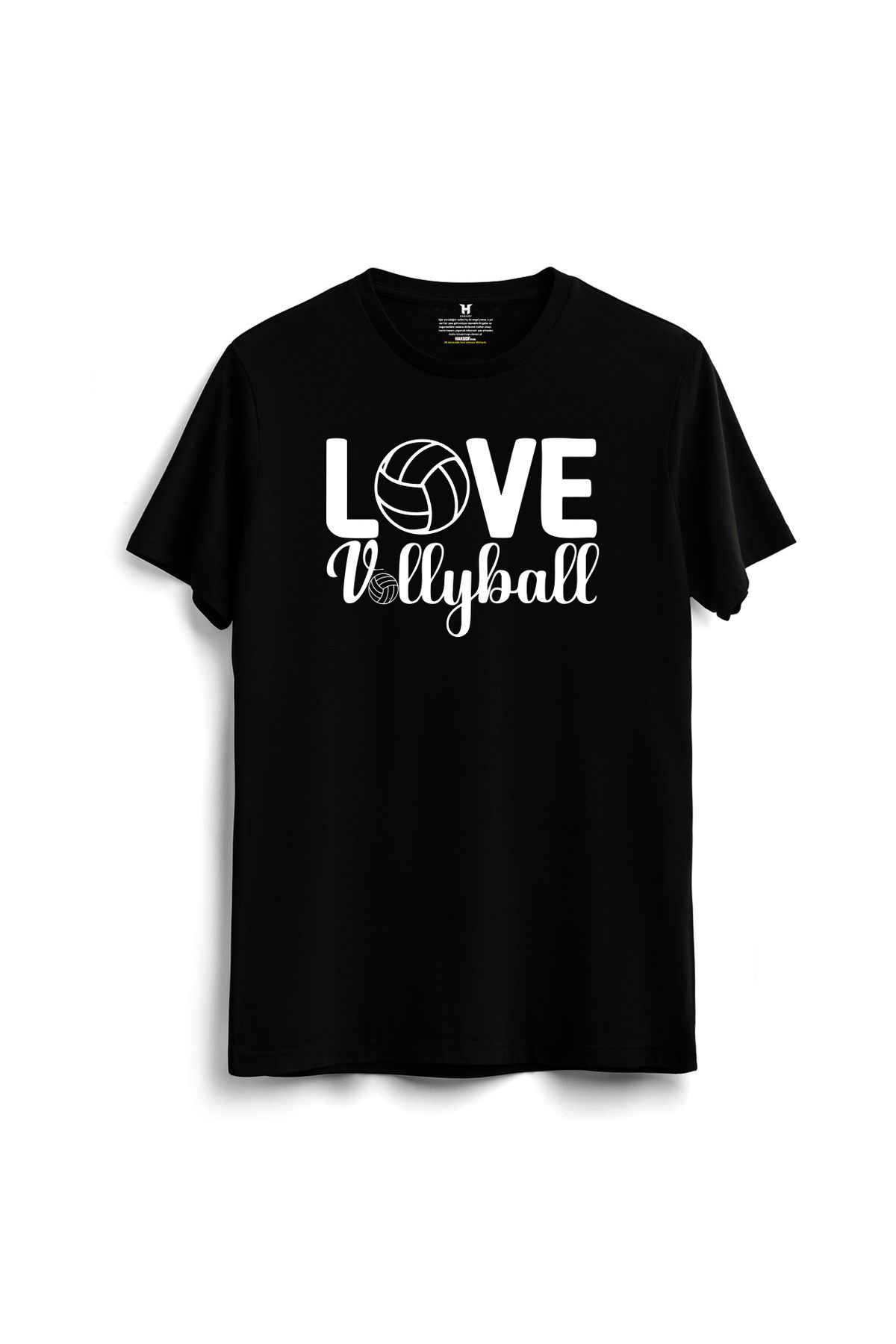 hakuof Baskılı Pamuklu Voleybol Volleyball Tişört T-shirt