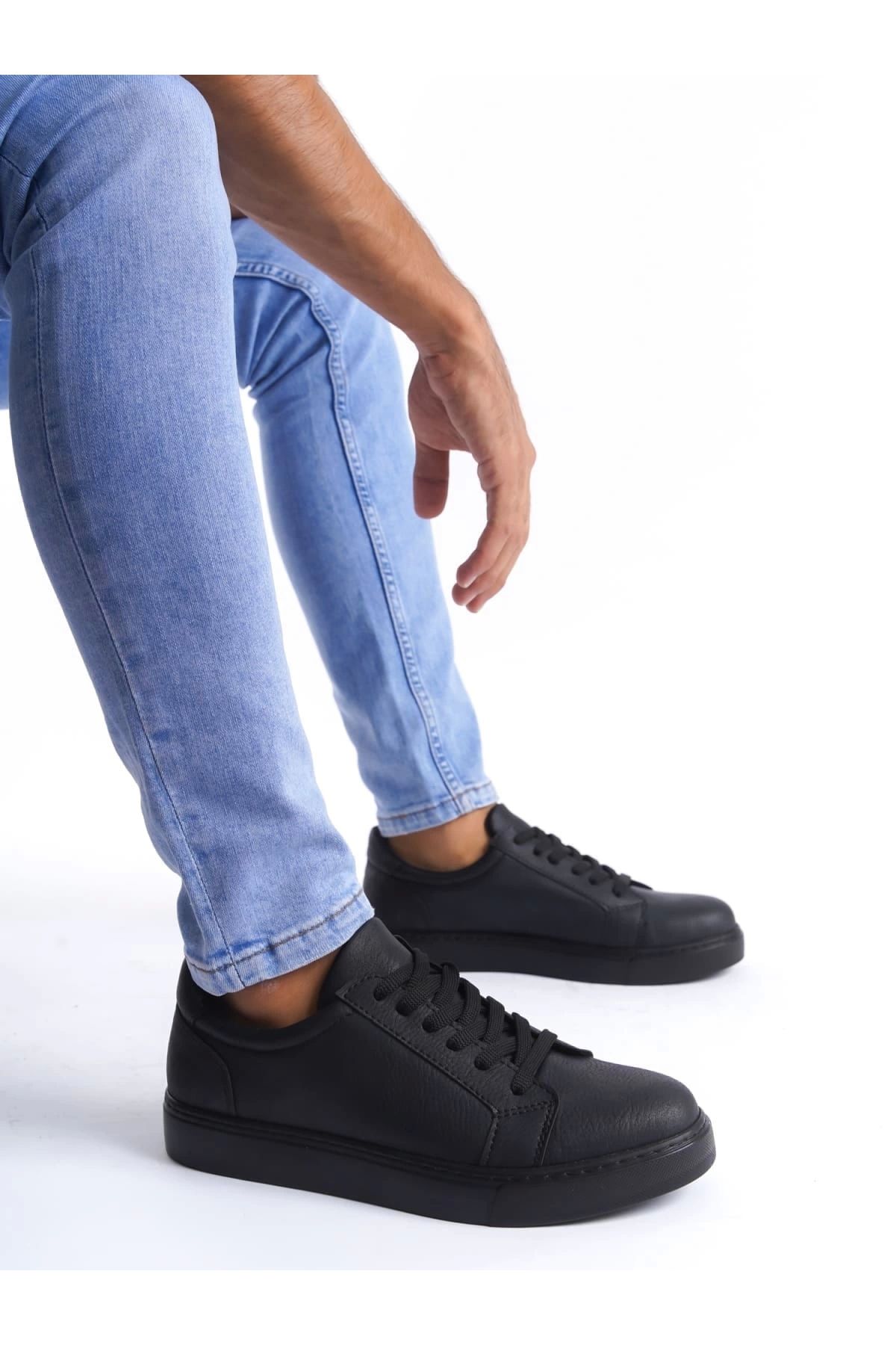 POLEXP Rahat ve Şık Siyah Erkek Günlük Sneaker