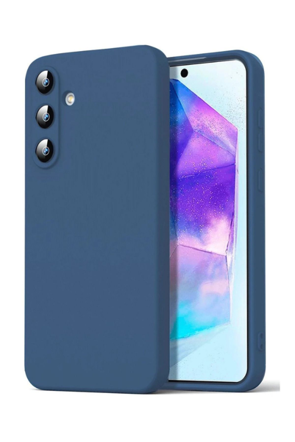 EVAX (ASTARLI) Samsung Galaxy A16 Uyumlu Kamera Yeri Korumalı İçi Kumaş Kadife Astarlı Silikon Kılıf