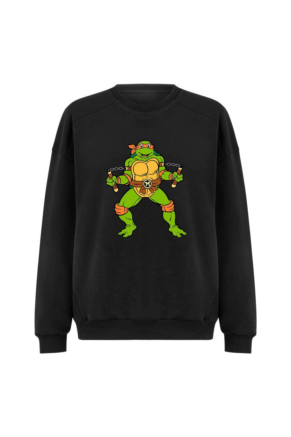 Pisa Art Michelangelo Özel Tasarım Unisex Siyah Sweatshirt PREMIUM ÖZE TASARIM ÇATLMA,SOLMA YAPMAZ
