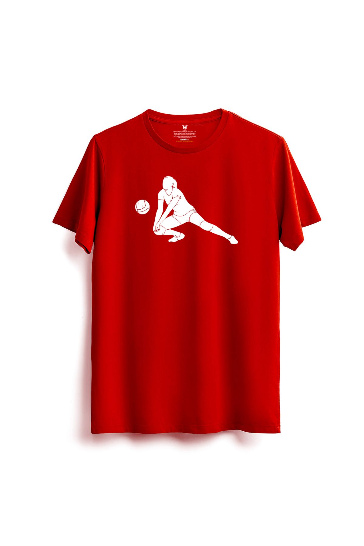hakuof Baskılı Pamuklu Voleybol Volleyball Antrenman Tişört T-shirt