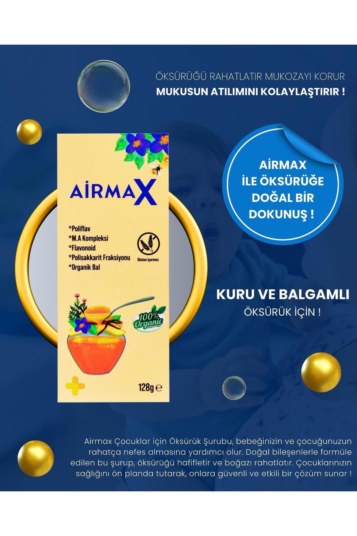 SML Airmax Organik Bal Şurubu 128 gr