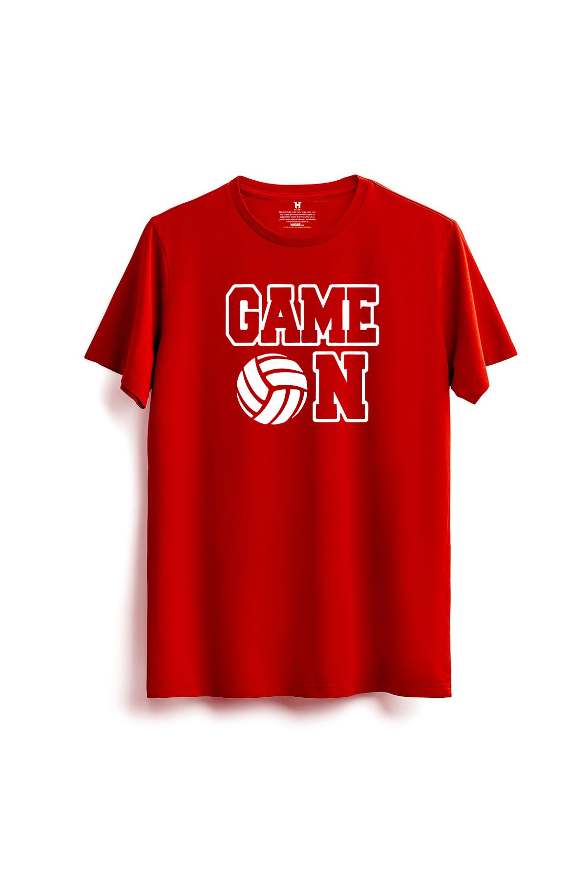 hakuof Pamuklu Voleybol Volleyball Baskılı Tişört T-shirt