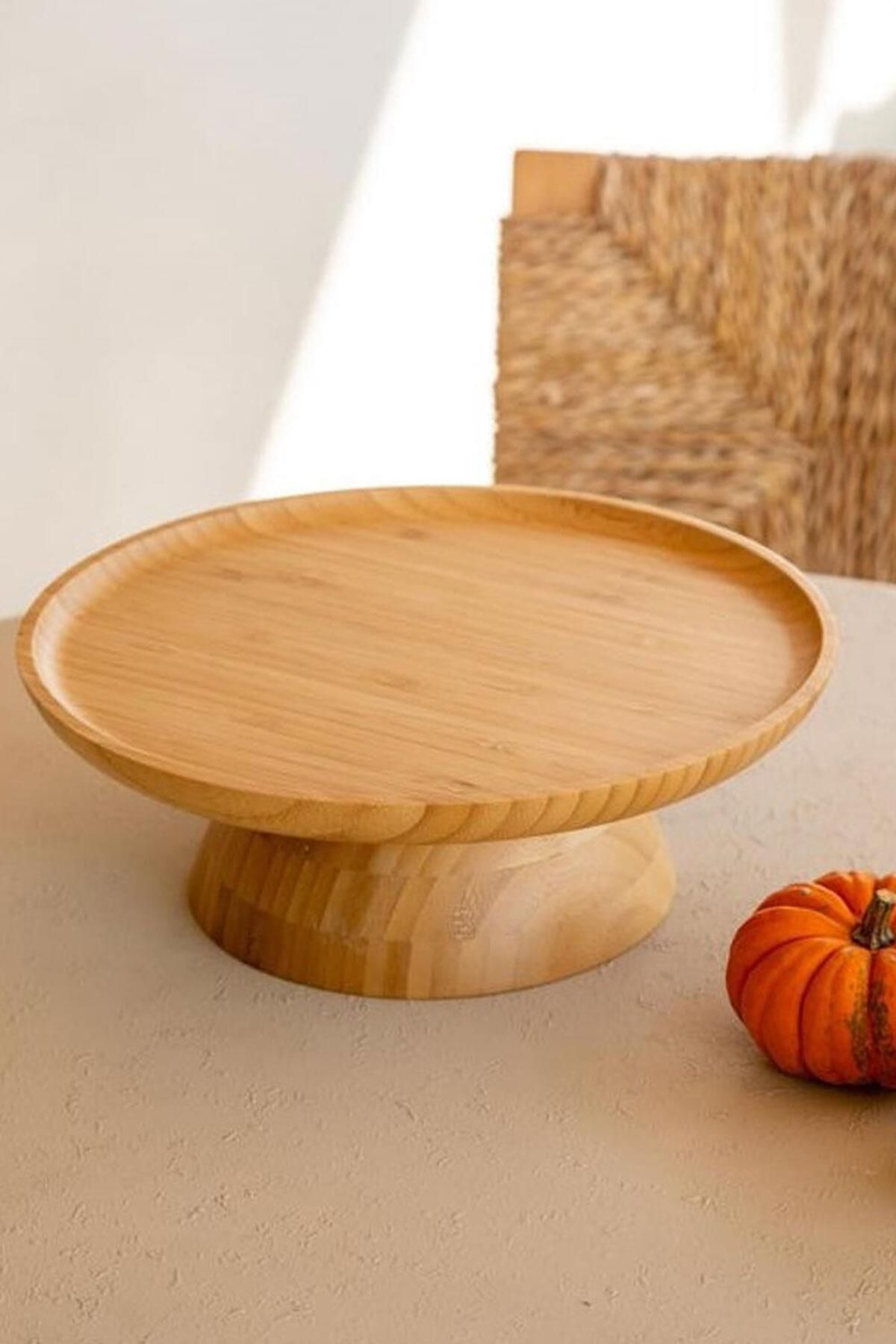 ÇELİKAY Mien Bambu Ayaklı Sunumluk 28 Cm
