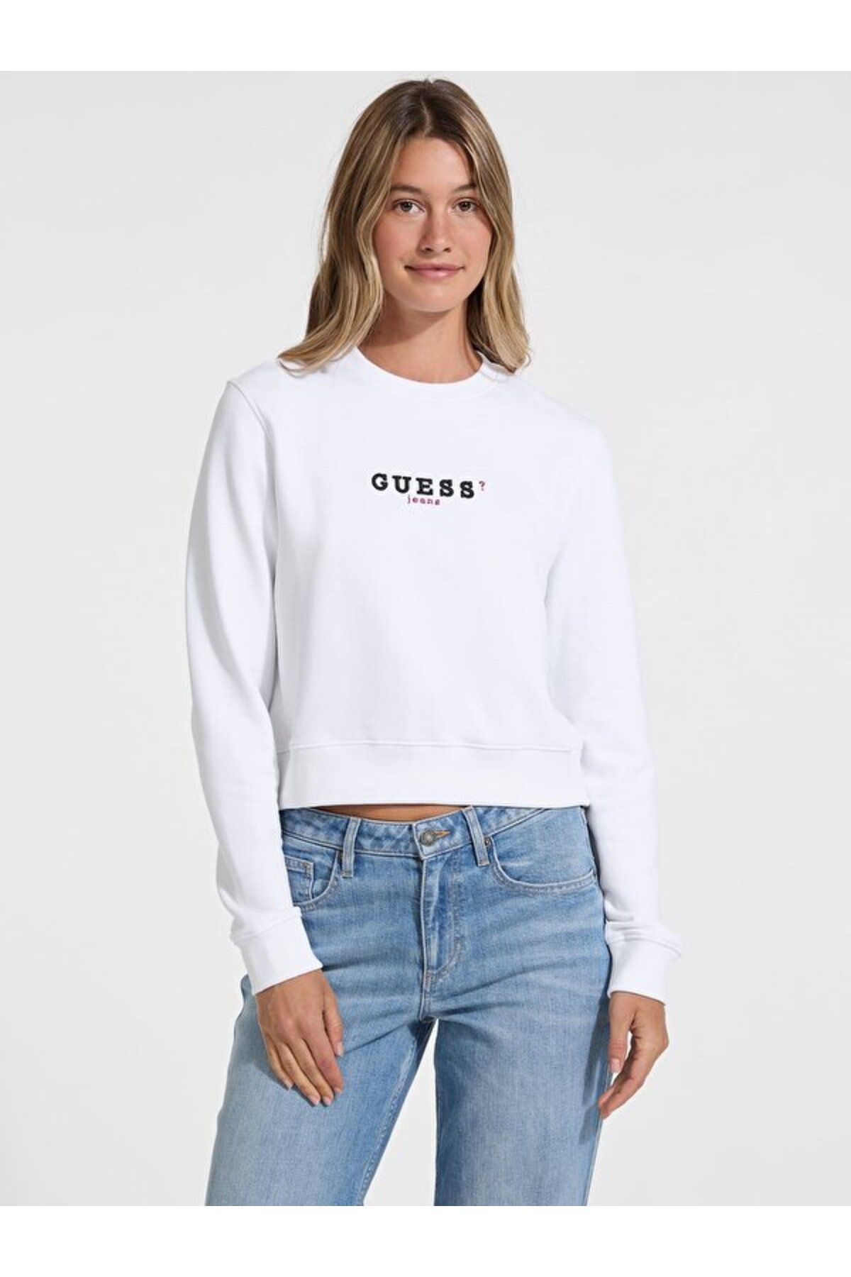 Guess Jeans Crop Kadın Sweatshirt