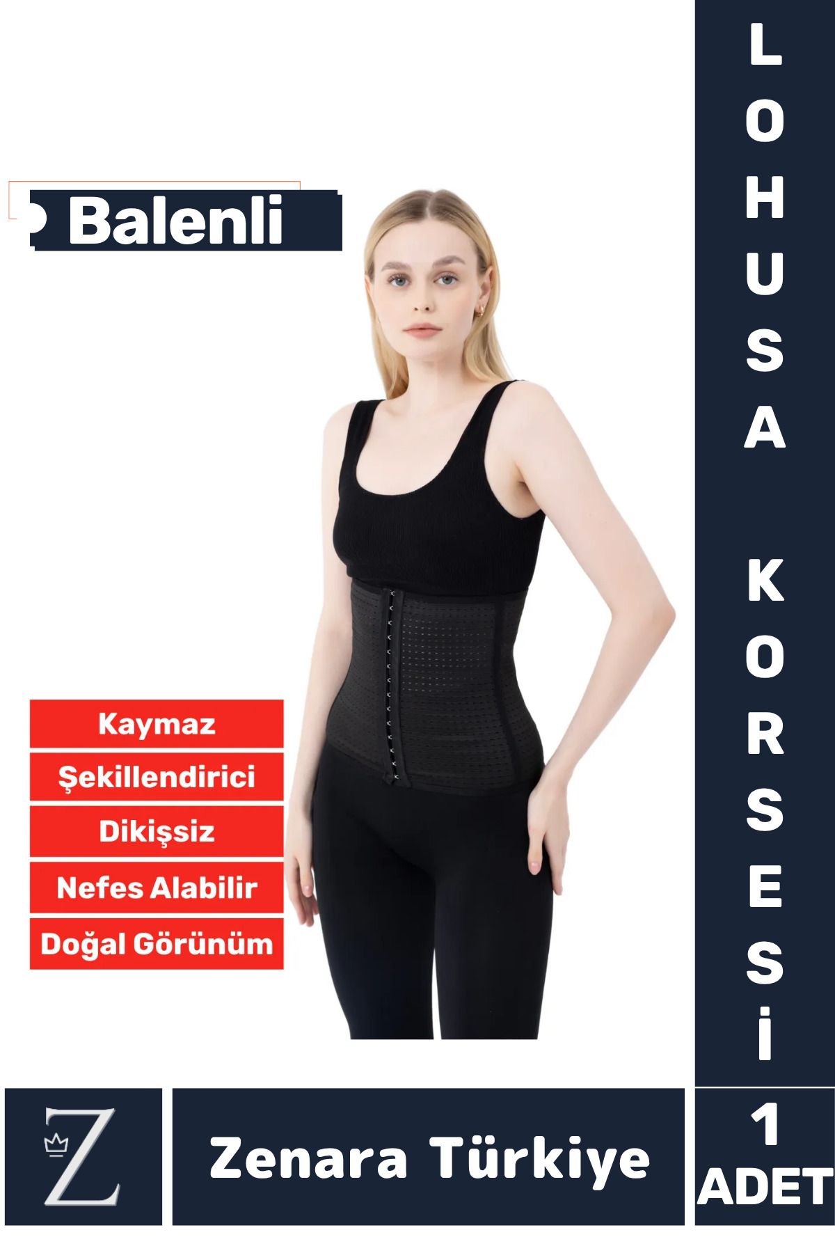Zenara Özel Üretim Vücut Şekillendiren Beden Küçülten Toparlayan Doğum Sonrası Balenli Lohusa Korsesi