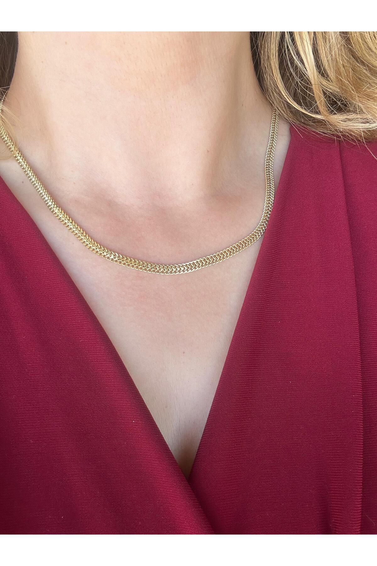 SELISYAJEWELRY Altın Kaplama Hasır Kolye 14K