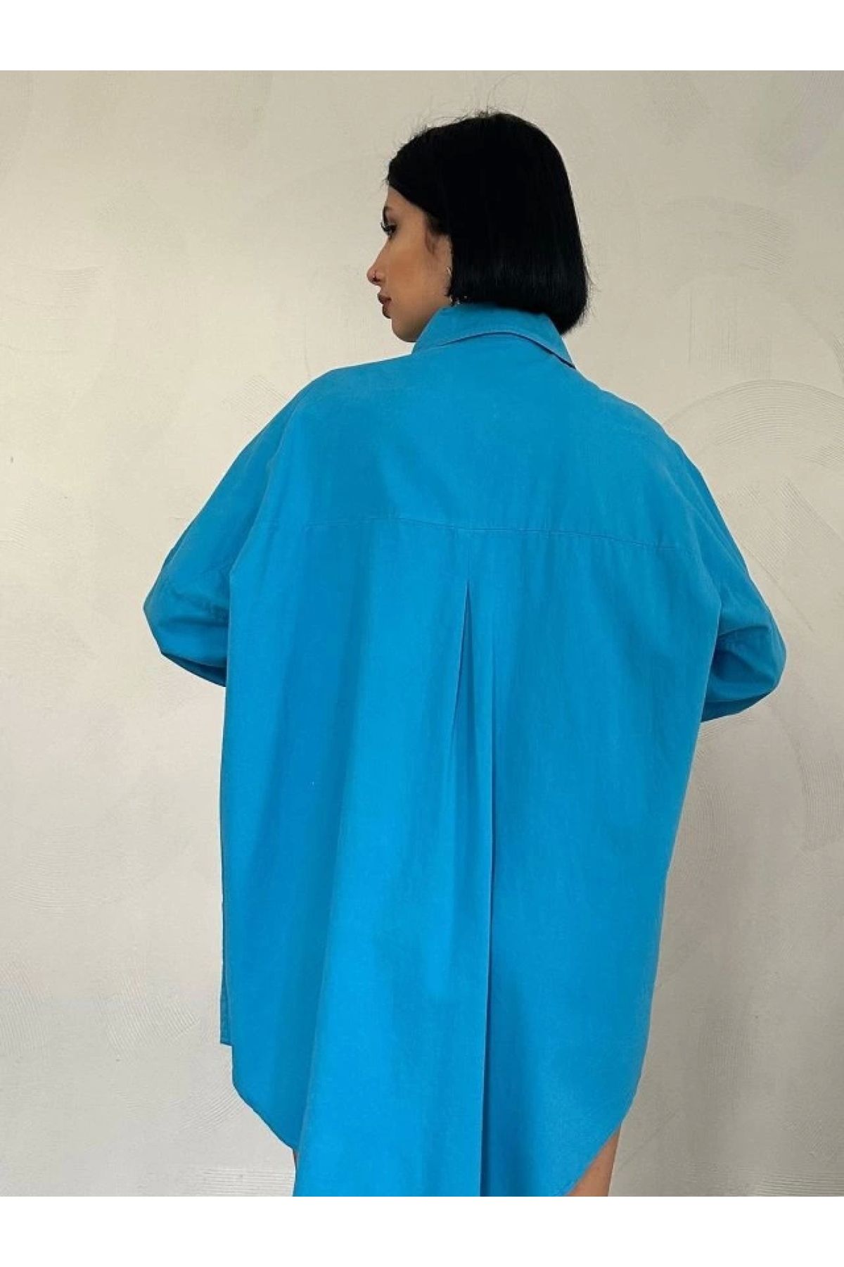 POLEXP Mavi Çıtçıtlı Çift Cep Gömlek