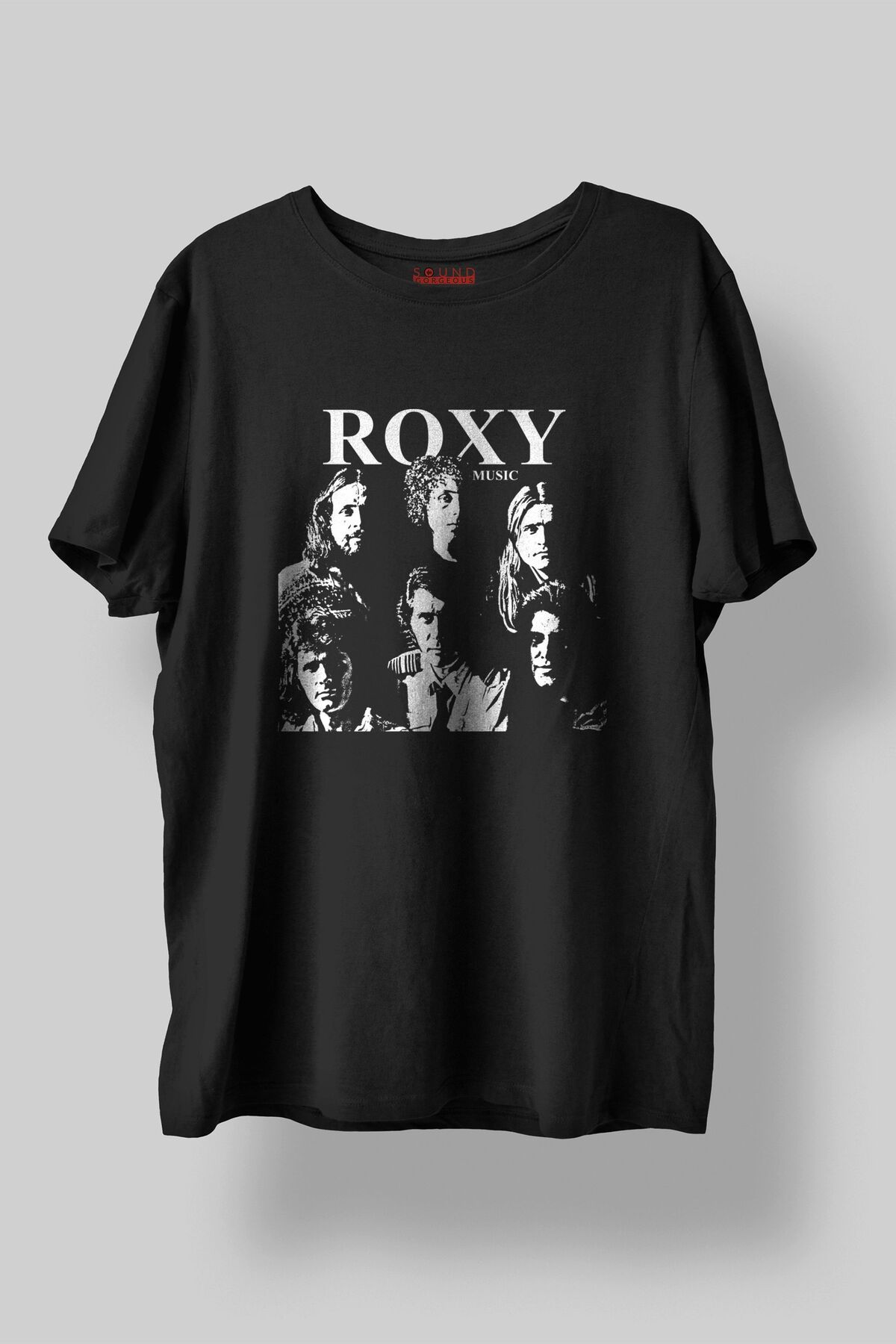 Sound Gorgeous Roxy Music Baskılı Regular Fit Unisex Siyah T-Shirt %100 Pamuk No:484