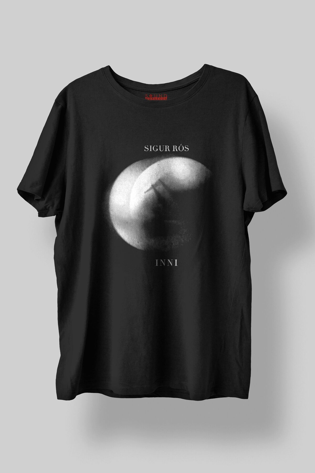 Sound Gorgeous Sigur Ros Baskılı Regular Fit Unisex Siyah T-Shirt %100 Pamuk No:510