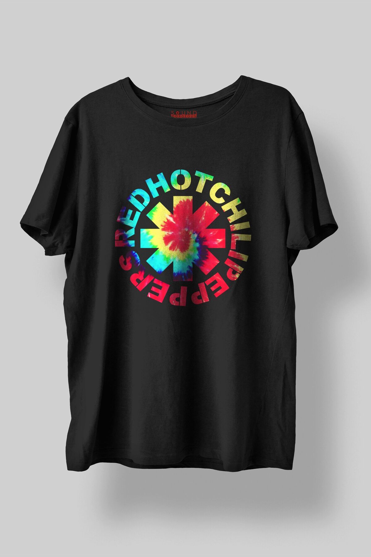 Sound Gorgeous Red Hot Chili Peppers Baskılı Regular Fit Unisex Siyah T-Shirt %100 Pamuk No:471