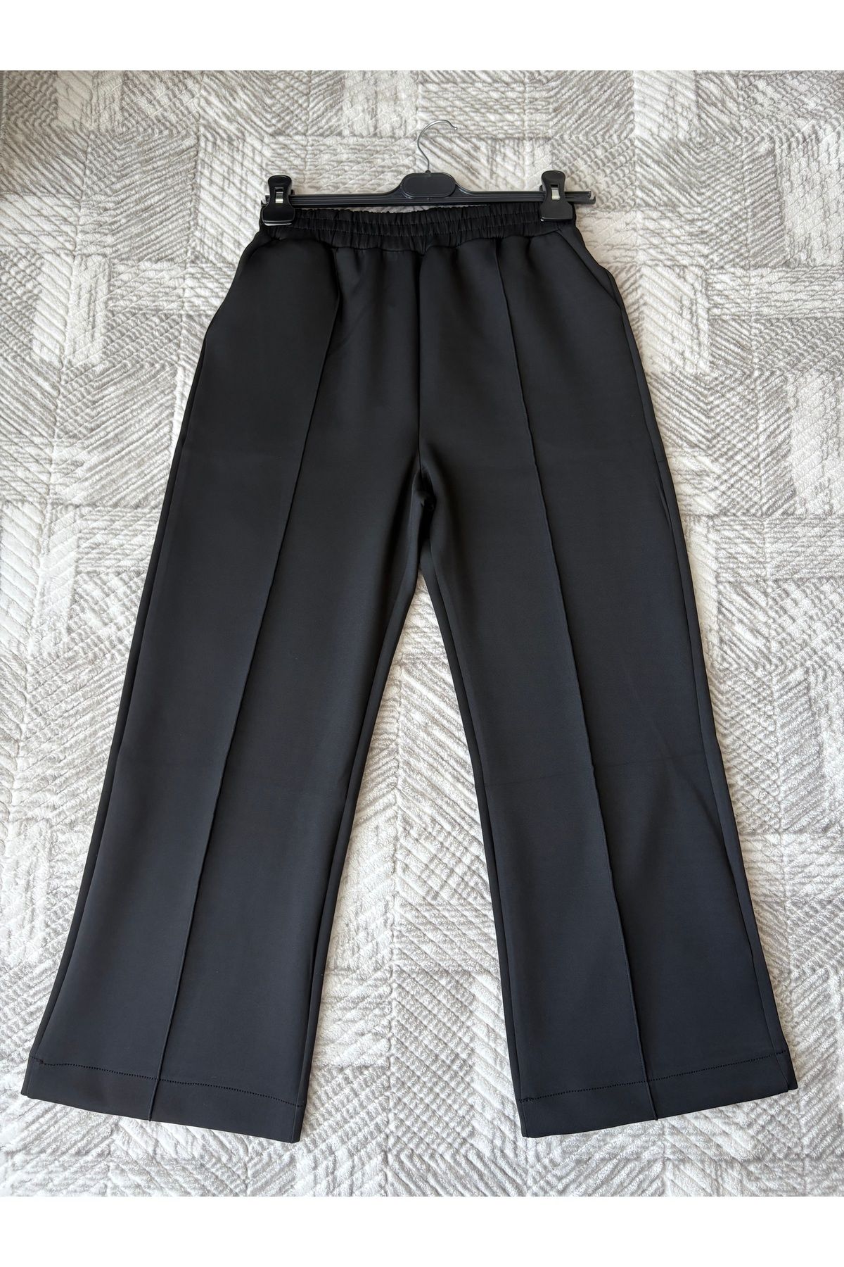MODA EGE Bol Paça Çımalı Scuba Pantolon