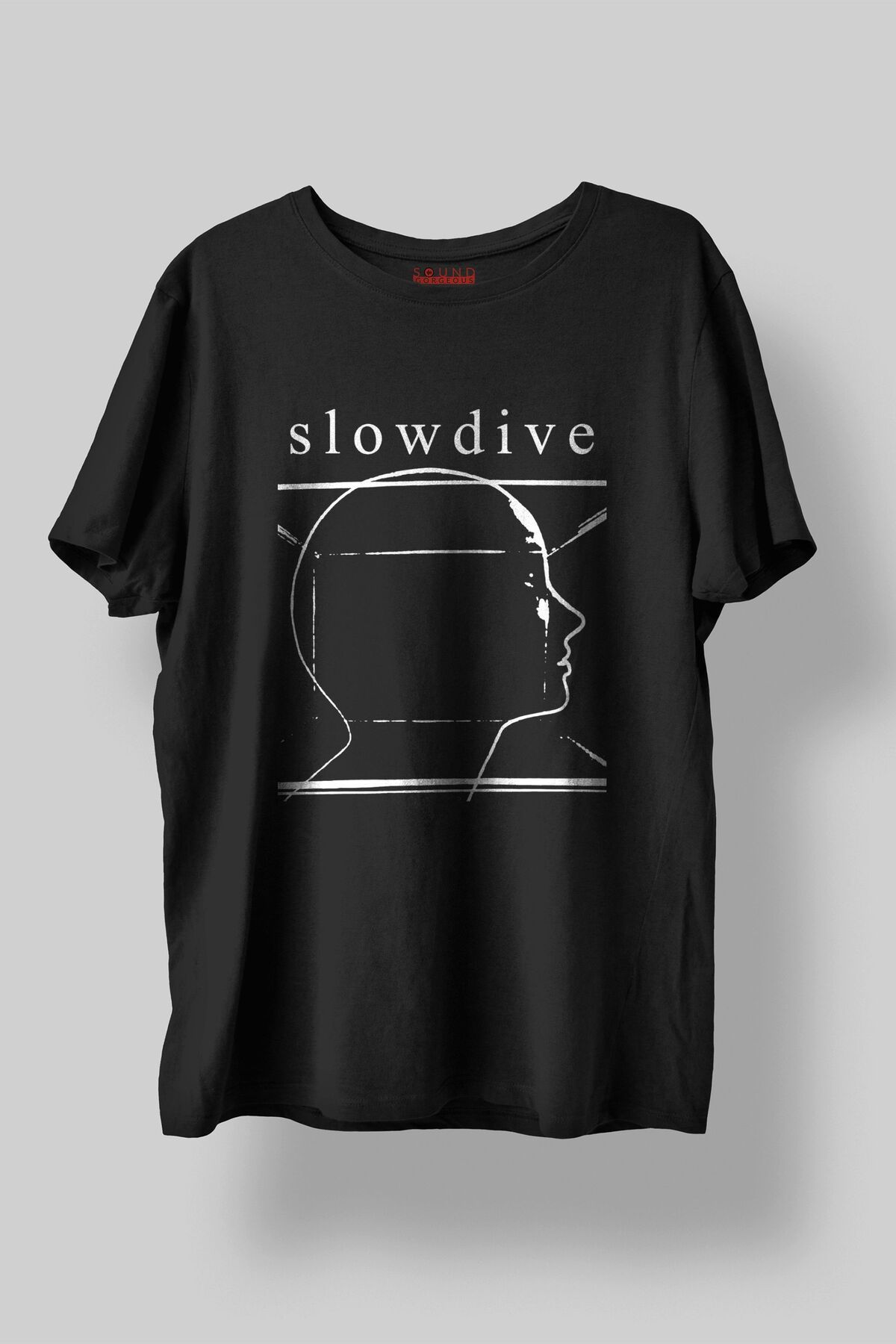 Sound Gorgeous Slowdive Baskılı Regular Fit Unisex Siyah T-Shirt %100 Pamuk No:538
