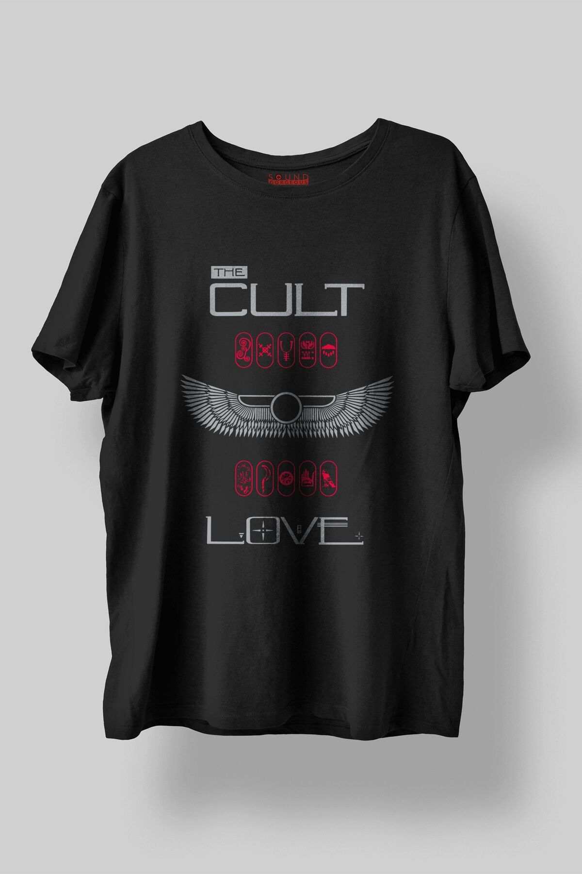 Sound Gorgeous The Cult Baskılı Regular Fit Unisex Siyah T-Shirt %100 Pamuk No:651
