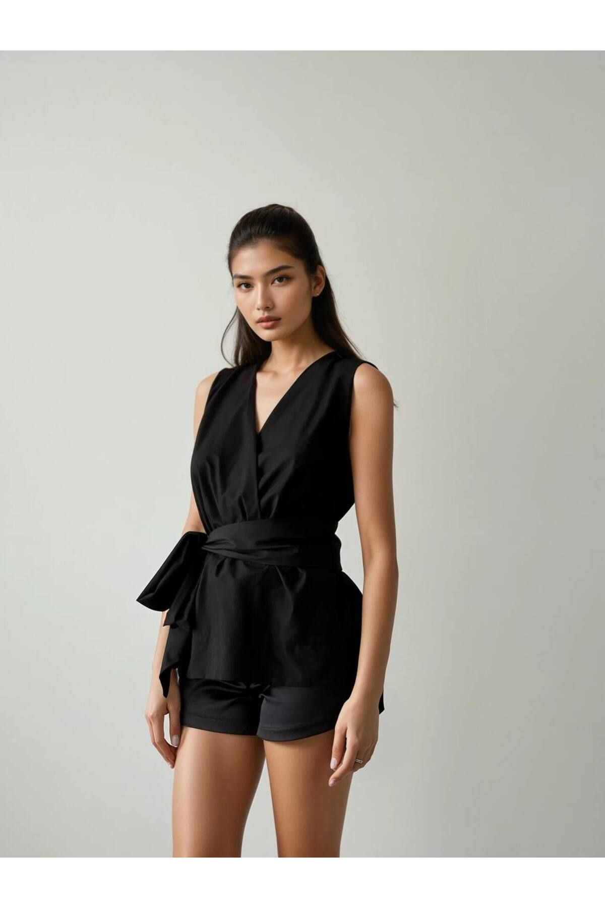 Kedi Fashion Tasarım model kuşaklı gömlek