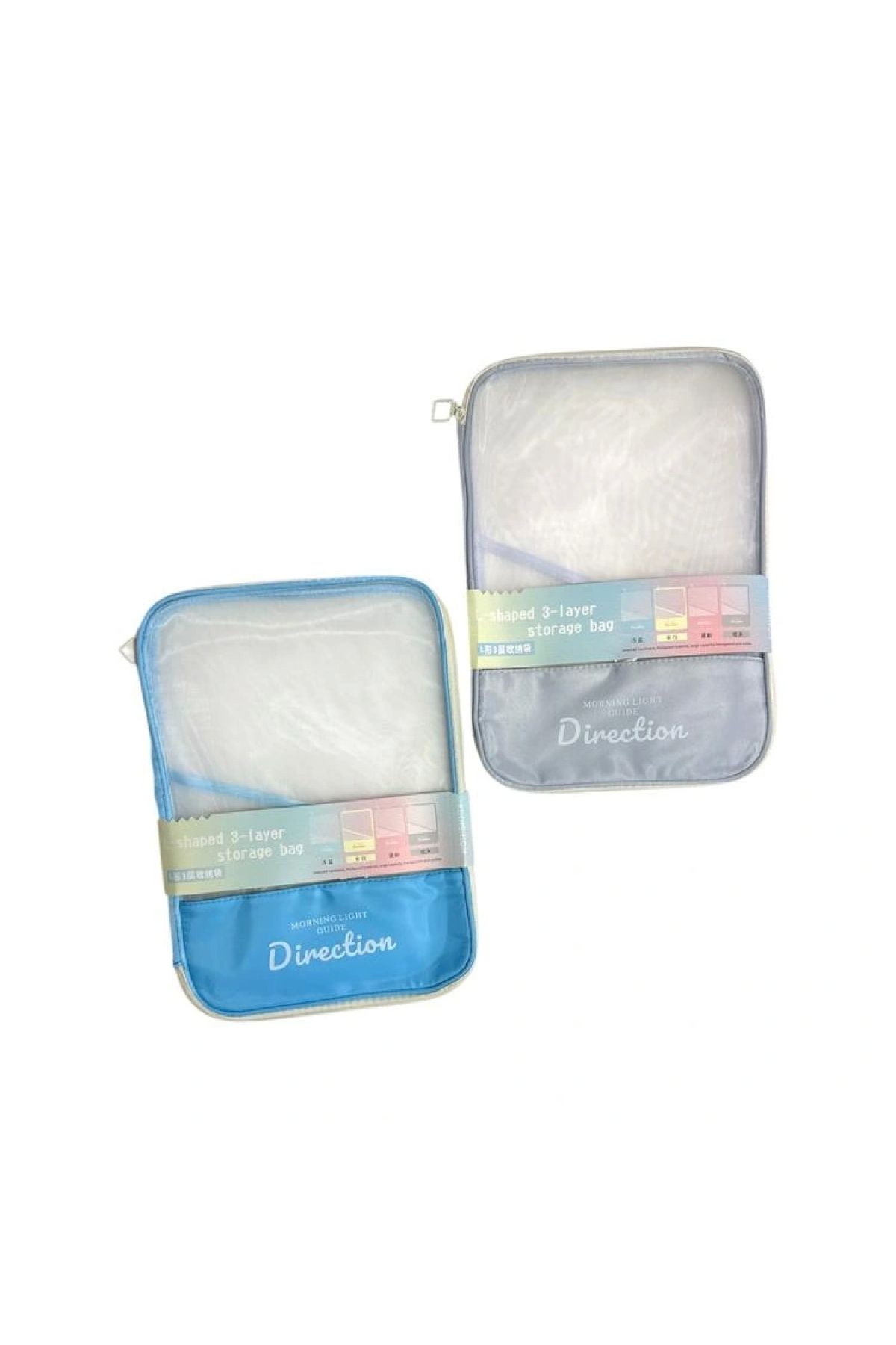 Odak-A4-263 Double Zippered Mesh A4 Bag (Mesh File) - Single 2
