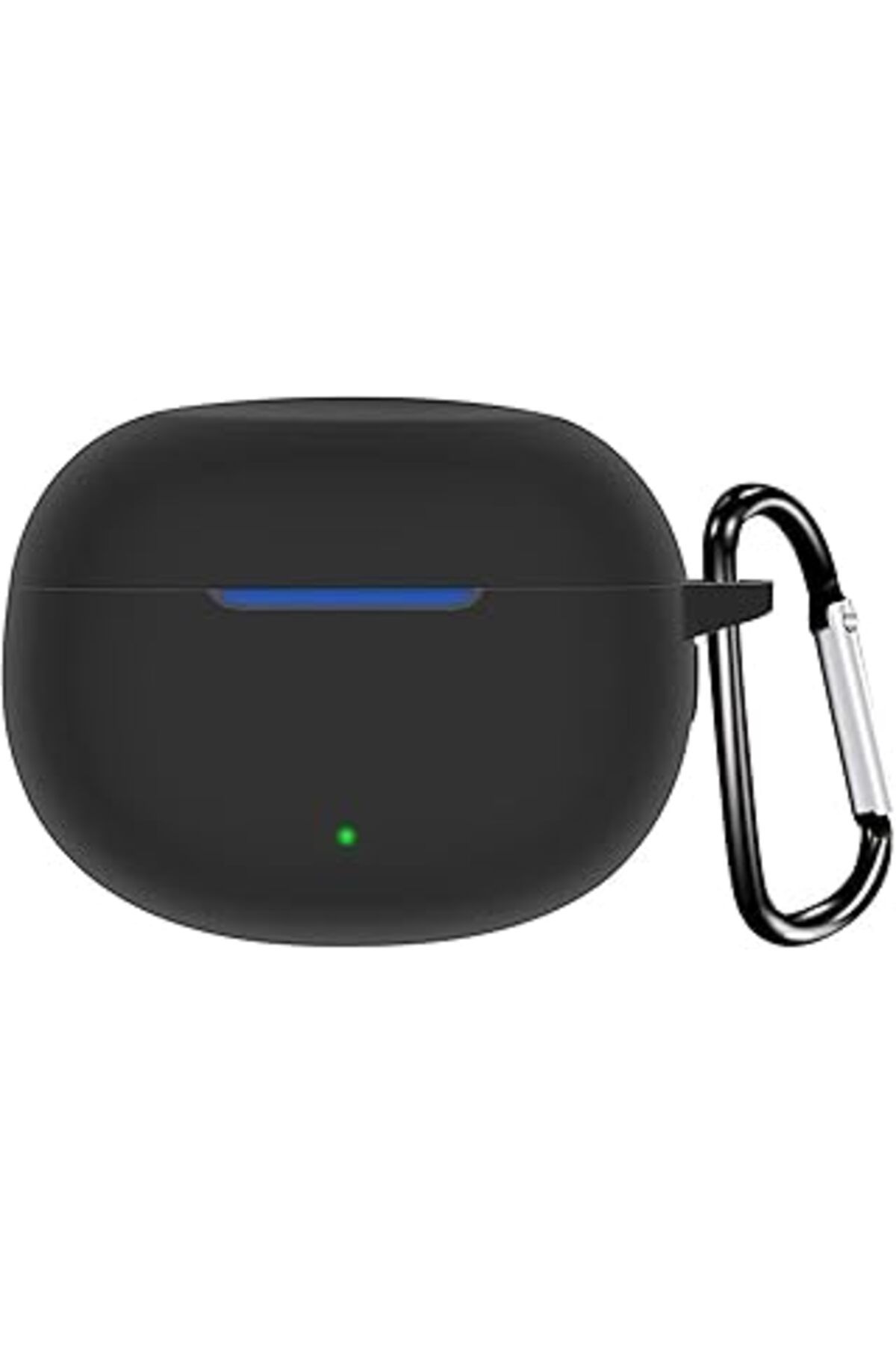 Mu Art Ahşap Microsonic Realme Buds T100 Için Kılıf Askılı Mat Silikon Siyah [Buds T100 Ile Uyumlu Kılıf - Siyah