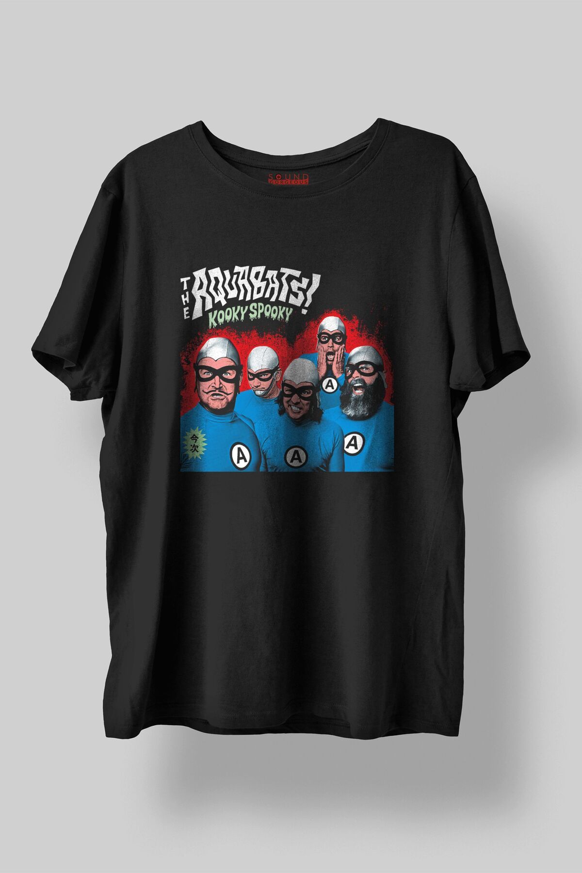 Sound Gorgeous The Aquabats Baskılı Regular Fit Unisex Siyah T-Shirt %100 Pamuk No:620
