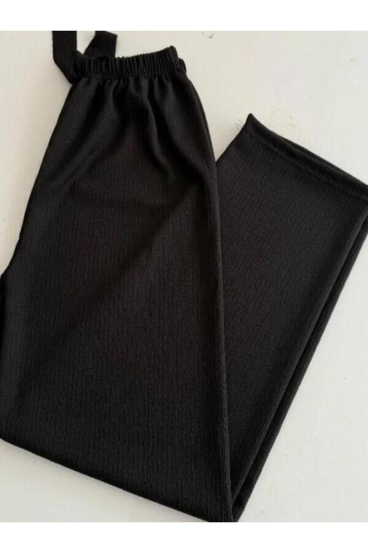 YAŞAM TEKSTİL Bürümcük kumaş Beli Lastikli Bol Paça pantolon