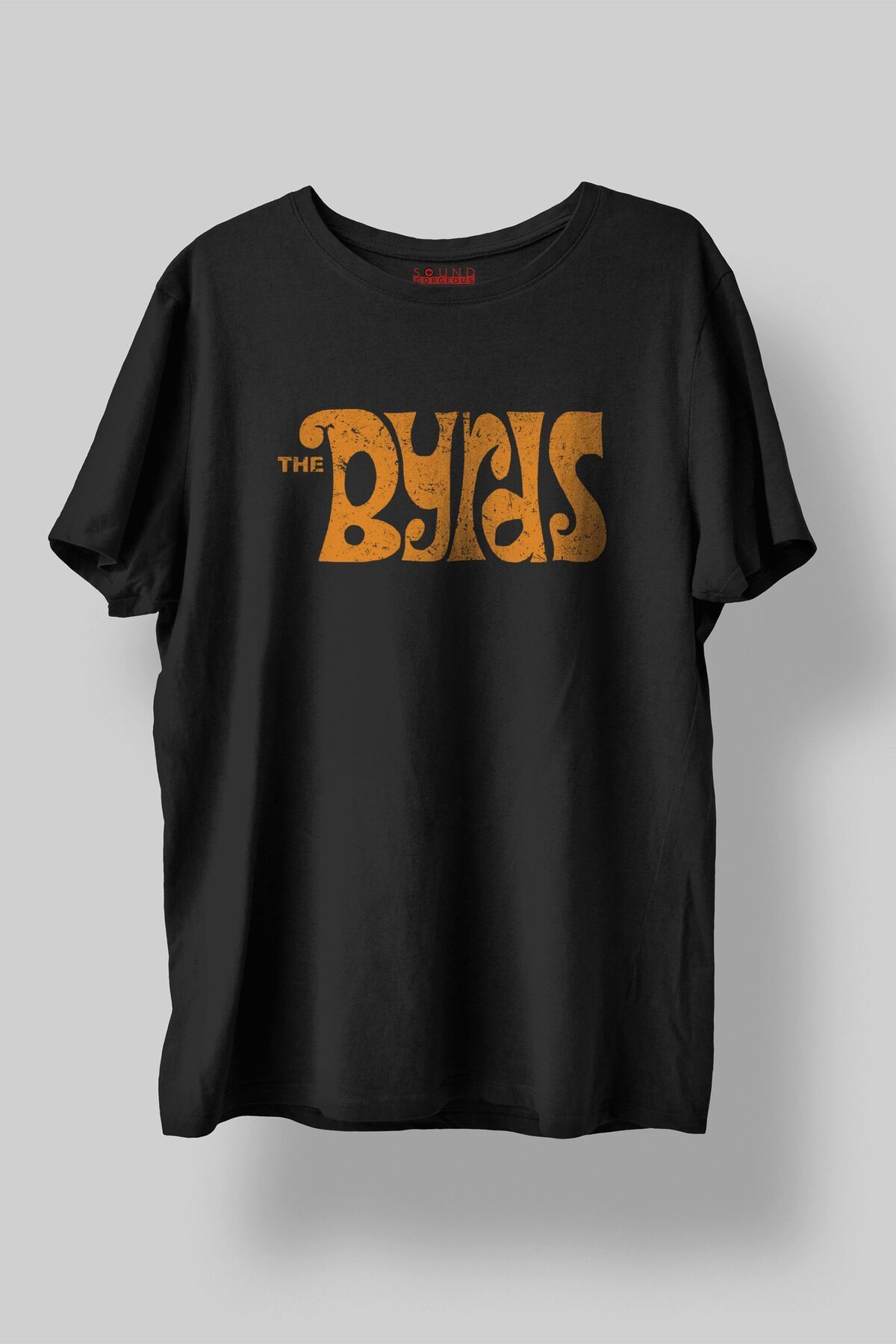Sound Gorgeous The Byrds Baskılı Regular Fit Unisex Siyah T-Shirt %100 Pamuk No:642