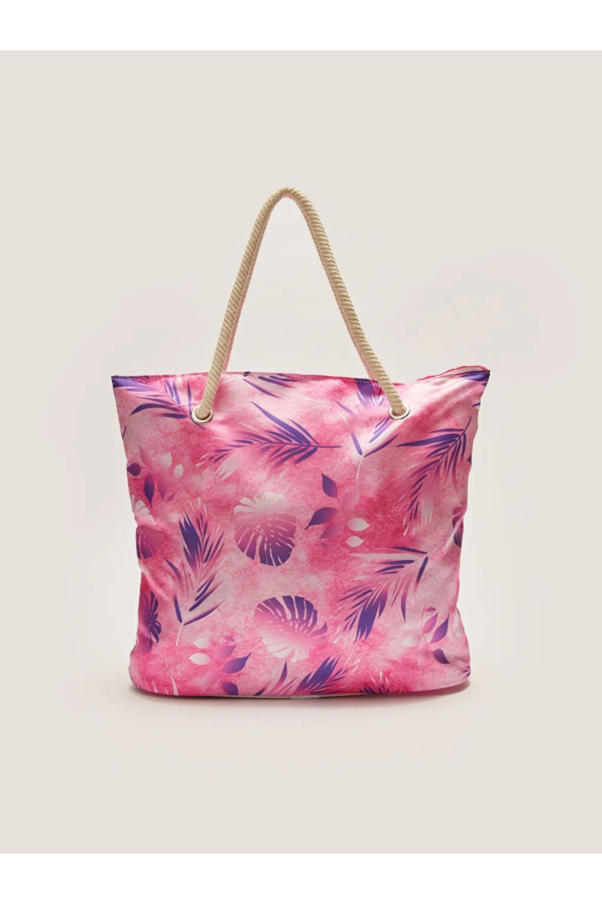 LC Waikiki LCW ACCESSORIES Pembe Desenli Kadın Plaj Çantası
