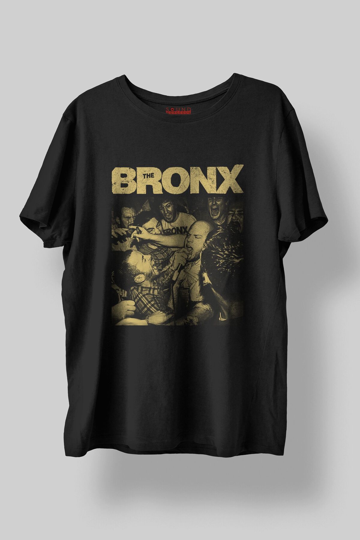 Sound Gorgeous The Bronx Baskılı Regular Fit Unisex Siyah T-Shirt %100 Pamuk No:638