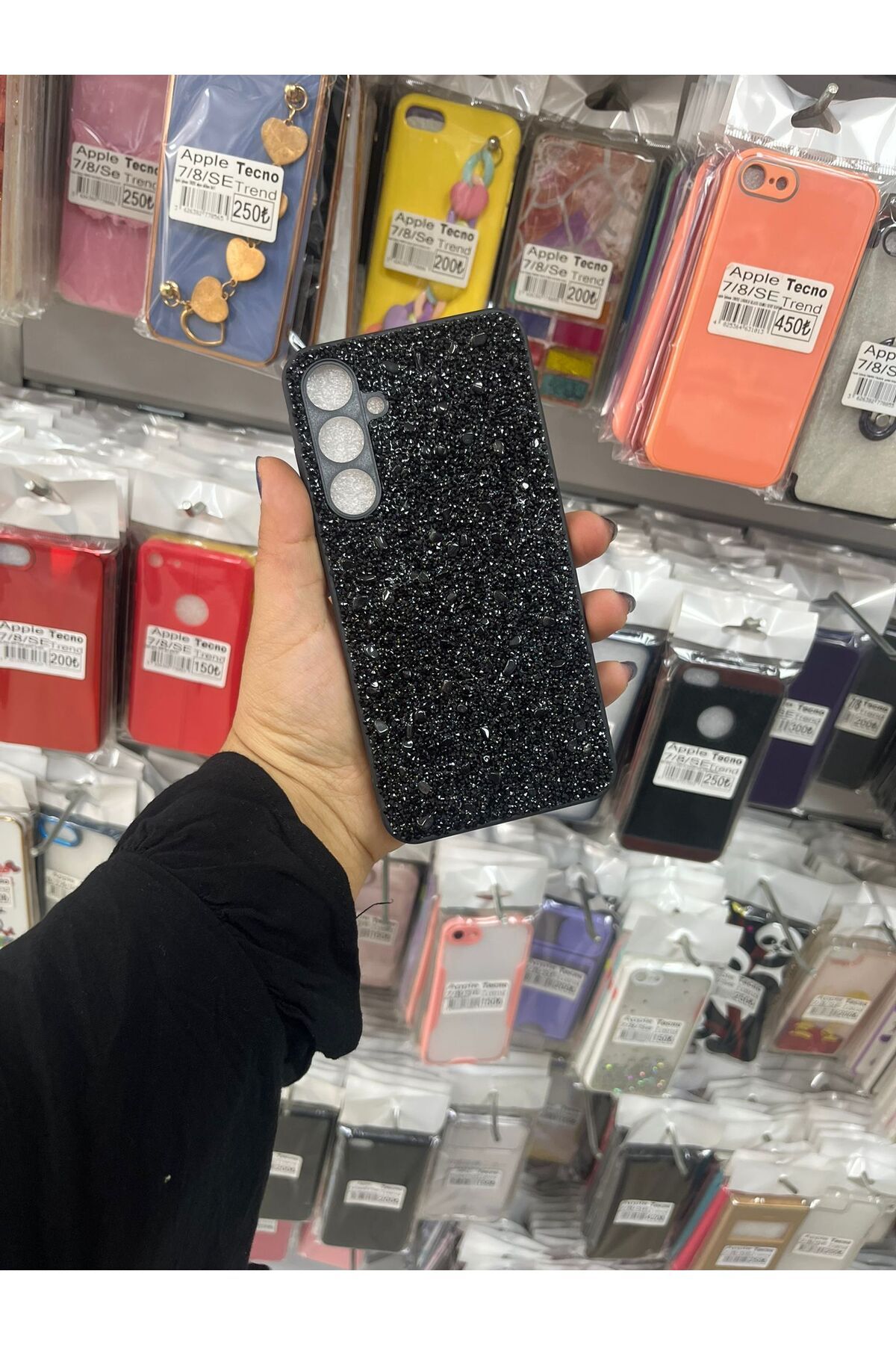 TECNOTREND Galaxy A35 Kılıf Parlak Taşlı Tasarım Pırlanta Kapak
