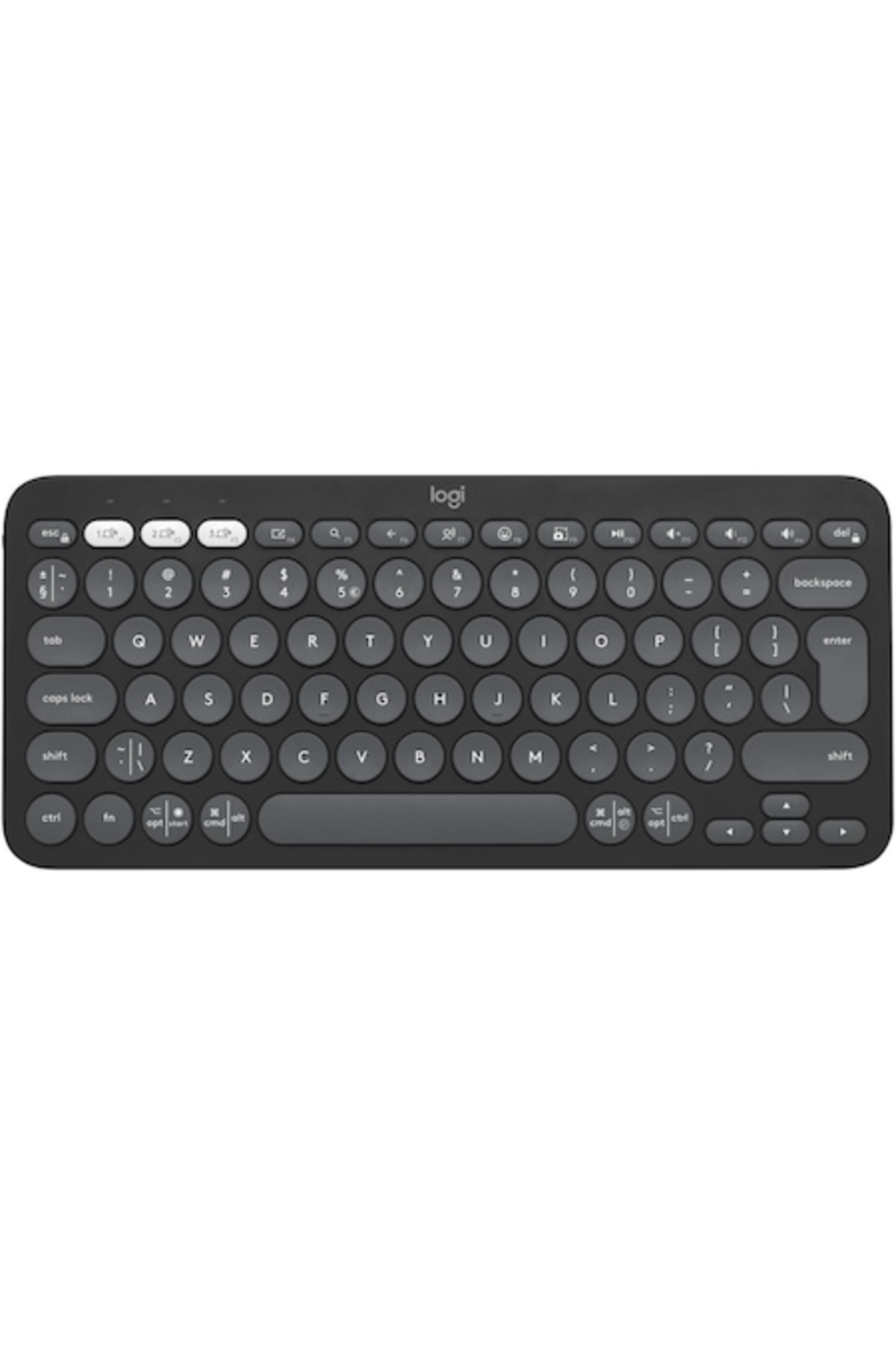 logitech-Bluetooth Keyboard Pebble Keys 2 K380s, Multi-Device, Tonal Graphite 1